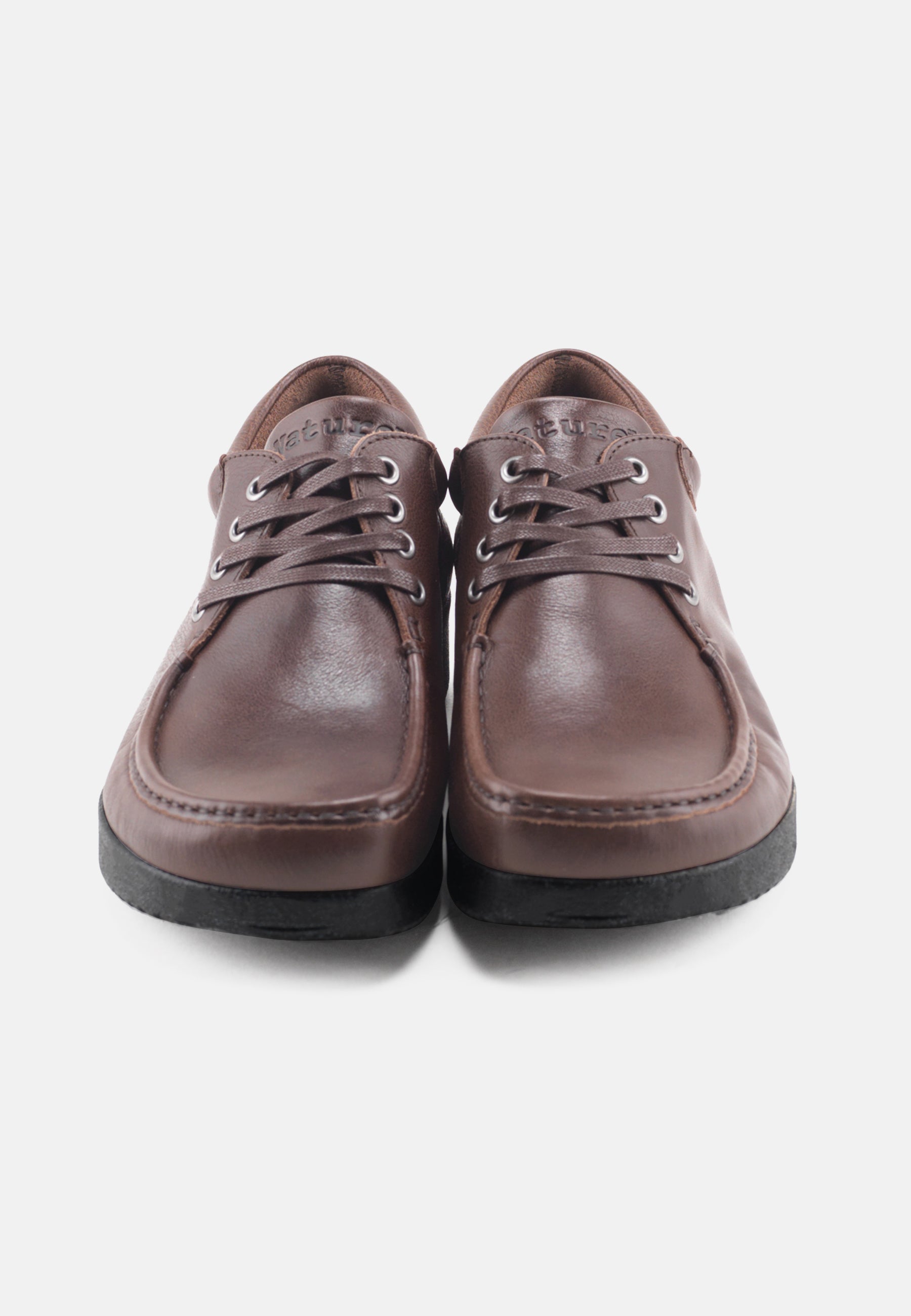 Nature Footwear Arne Snøresko Læder farve Coffee med sort sål i PU 