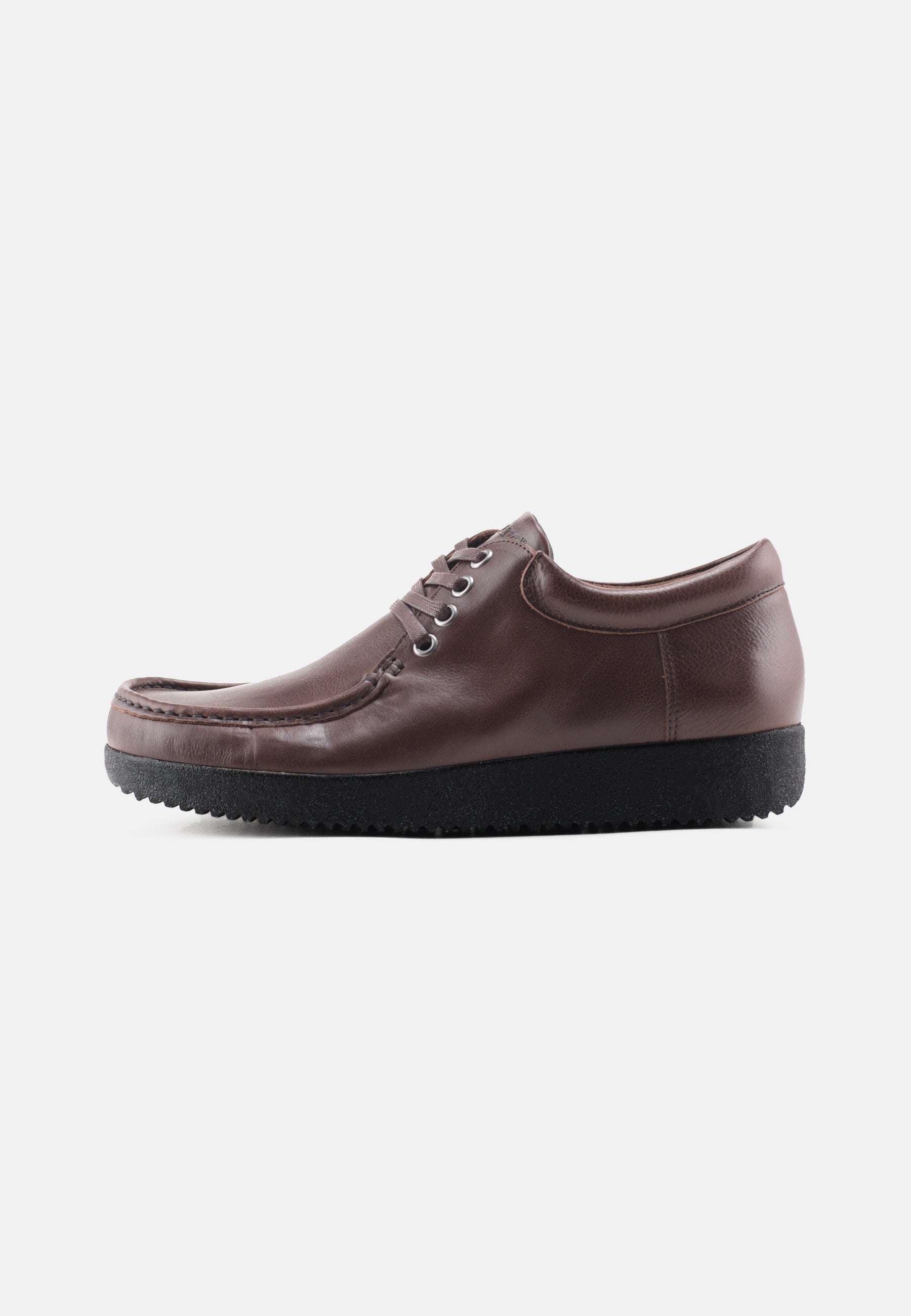 Nature Footwear Arne Snøresko Læder farve Coffee med sort sål i PU 
