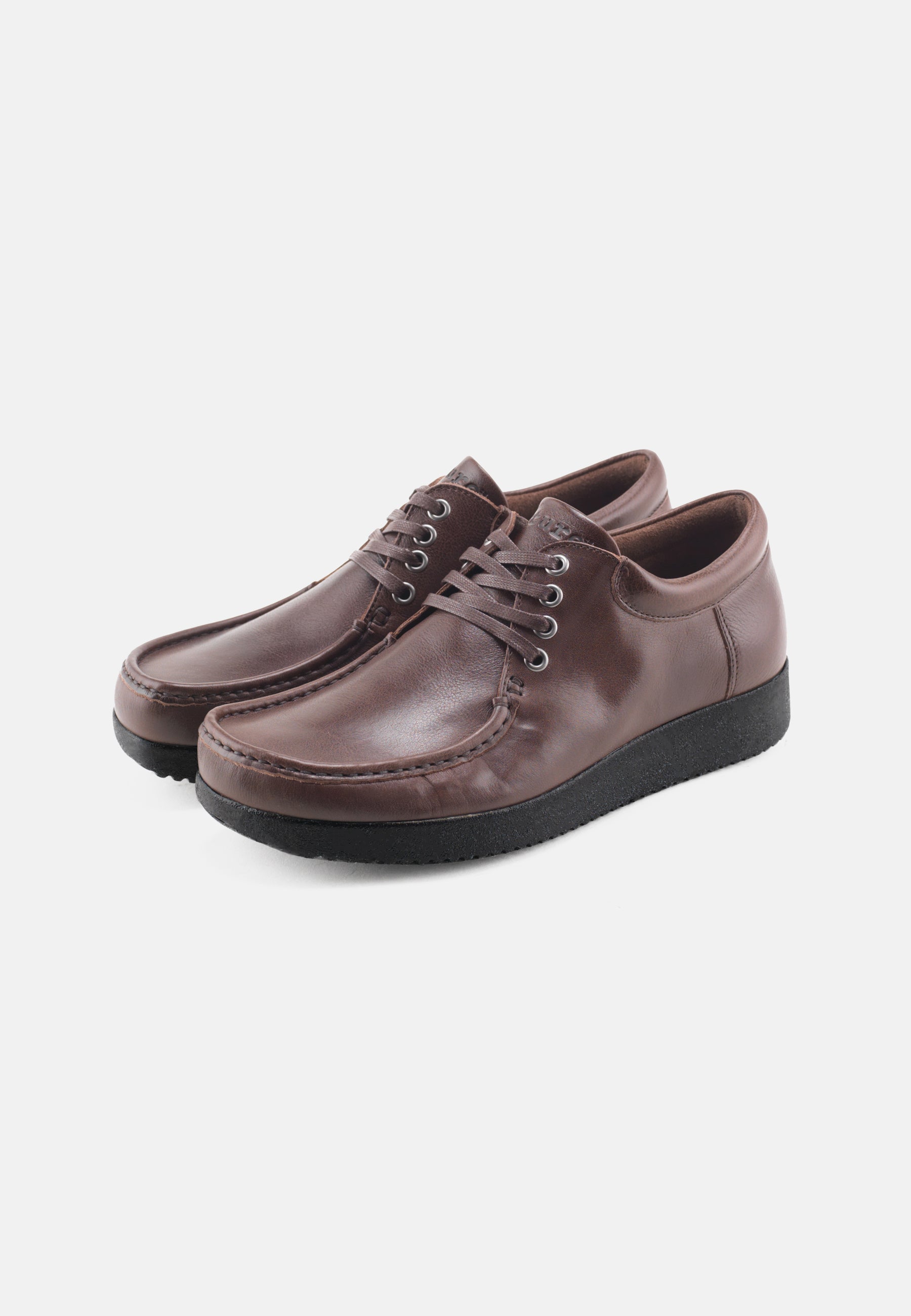 Nature Footwear Arne Snøresko Læder farve Coffee med sort sål i PU 