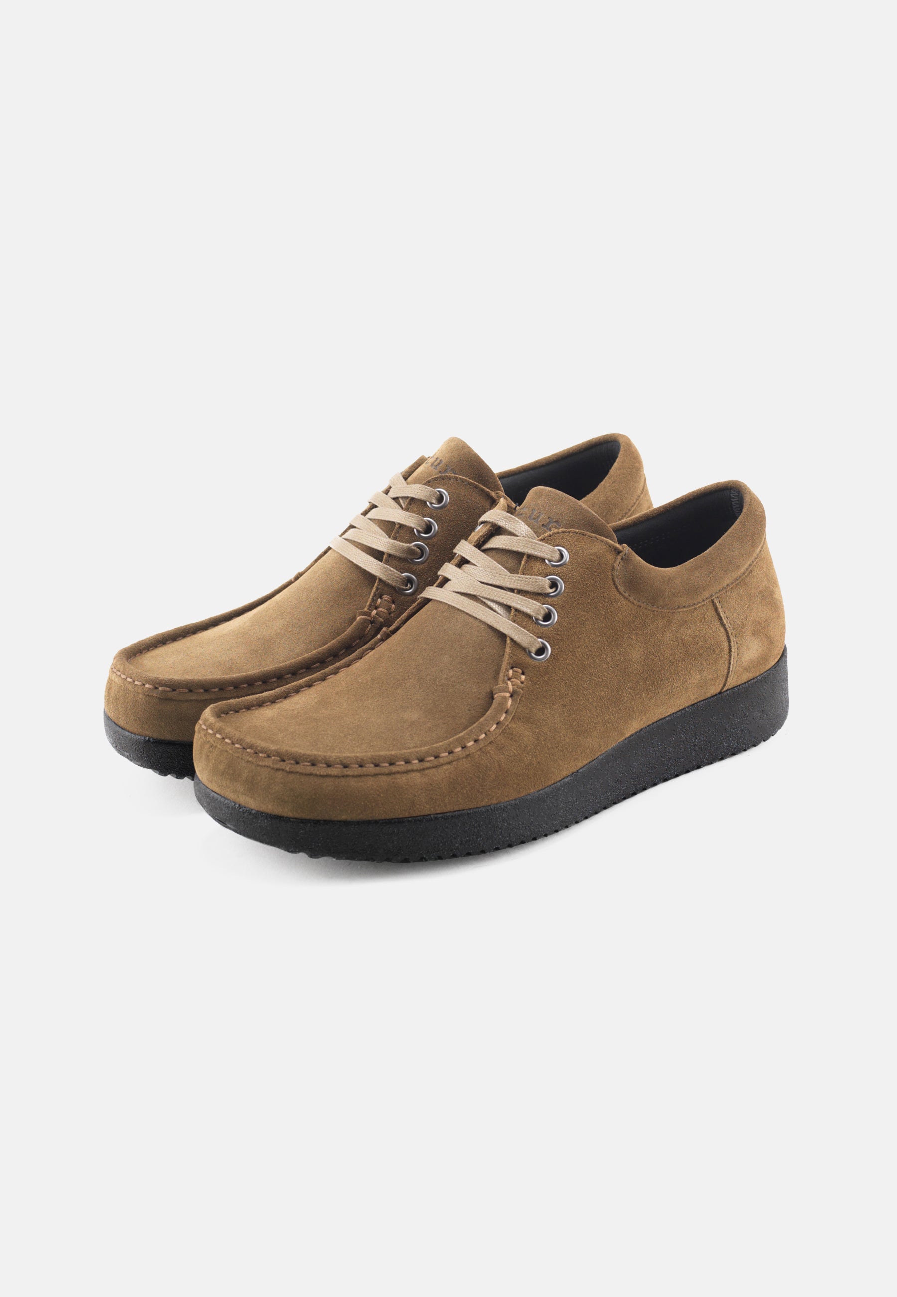 Nature Footwear Arne Snøresko Oil Suede Læder farve Olive med sort sål i PU 
