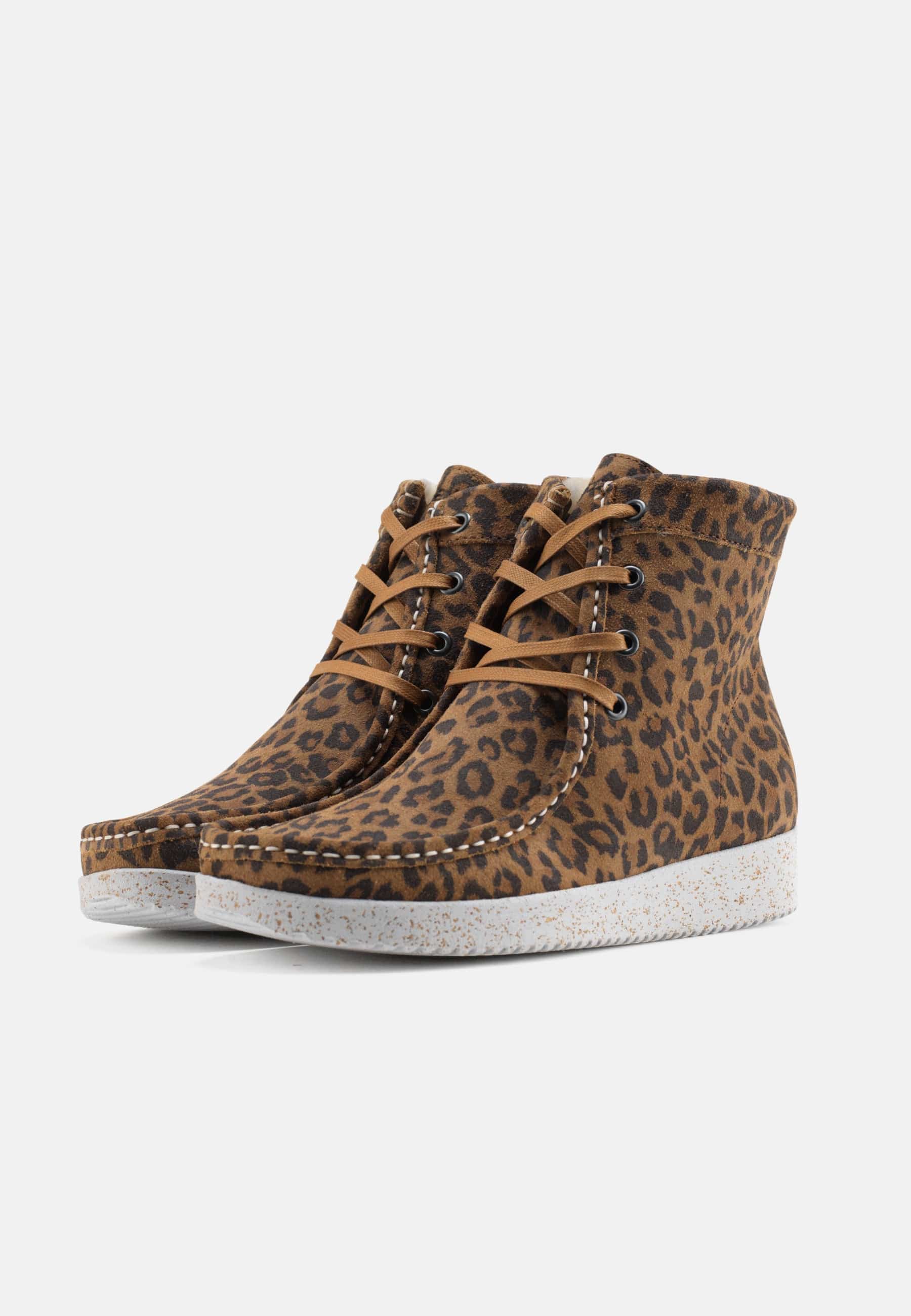 Asta Varmforet Støvle Suede - Leopard - Nature Footwear