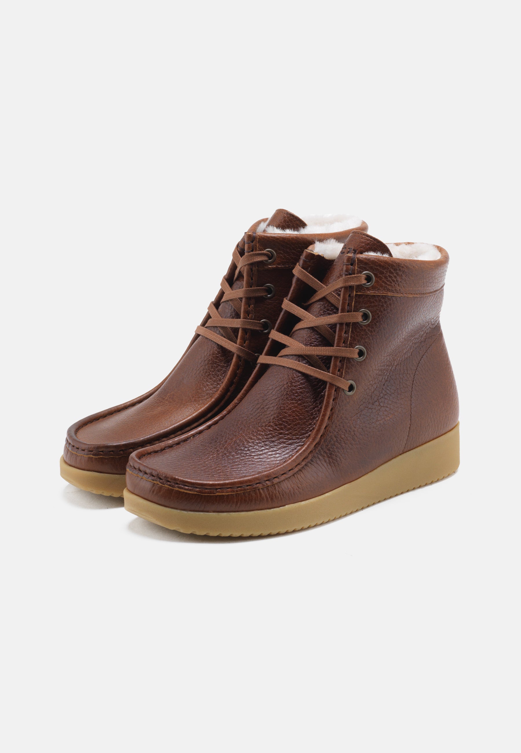 Nature Footwear Asta Varmforet Støvle Leather Warm linned Boot 114 Tobacco