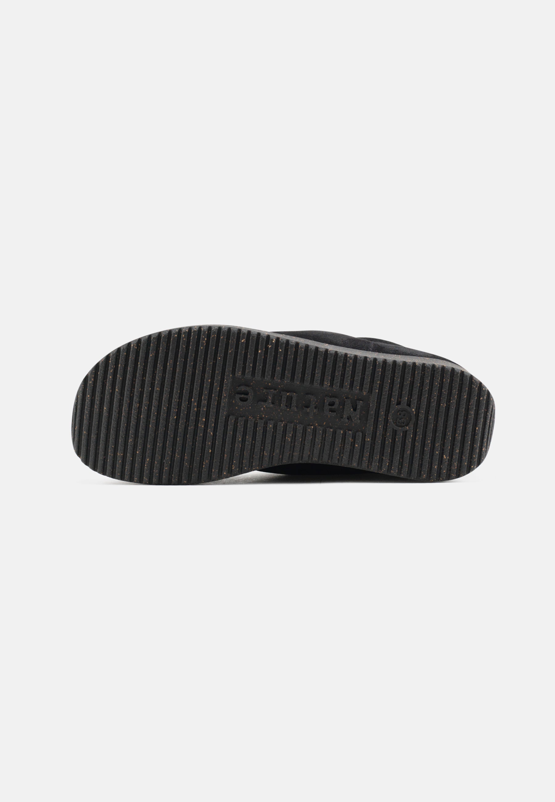 Nature Footwear Asta varmforet Snørestøvle Suede læder i farve Black med lammeskindsfor og ydersål af naturgummi med korkrester