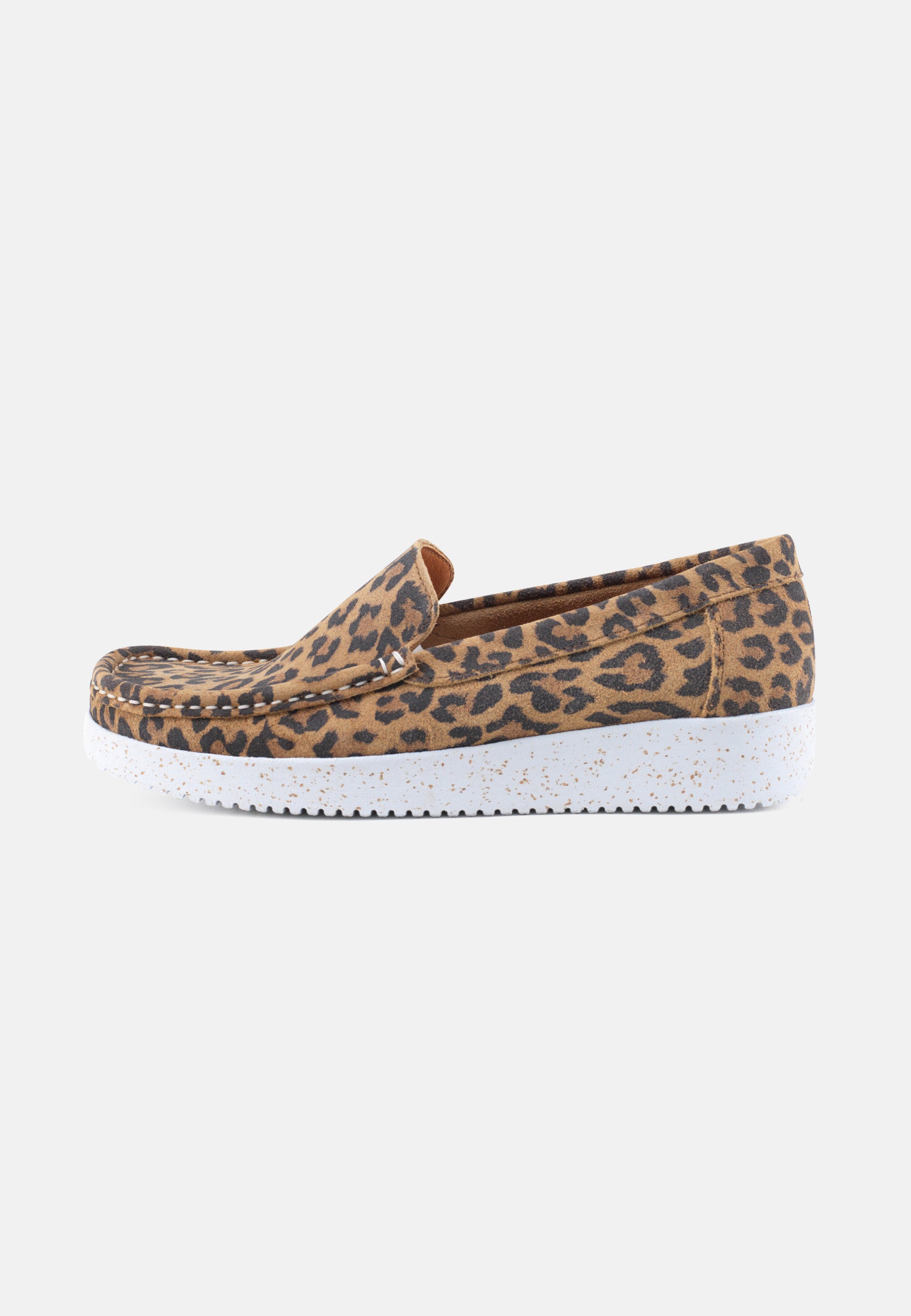 Nature Footwear Elin Loafer Suede Slip on 100 Leopard