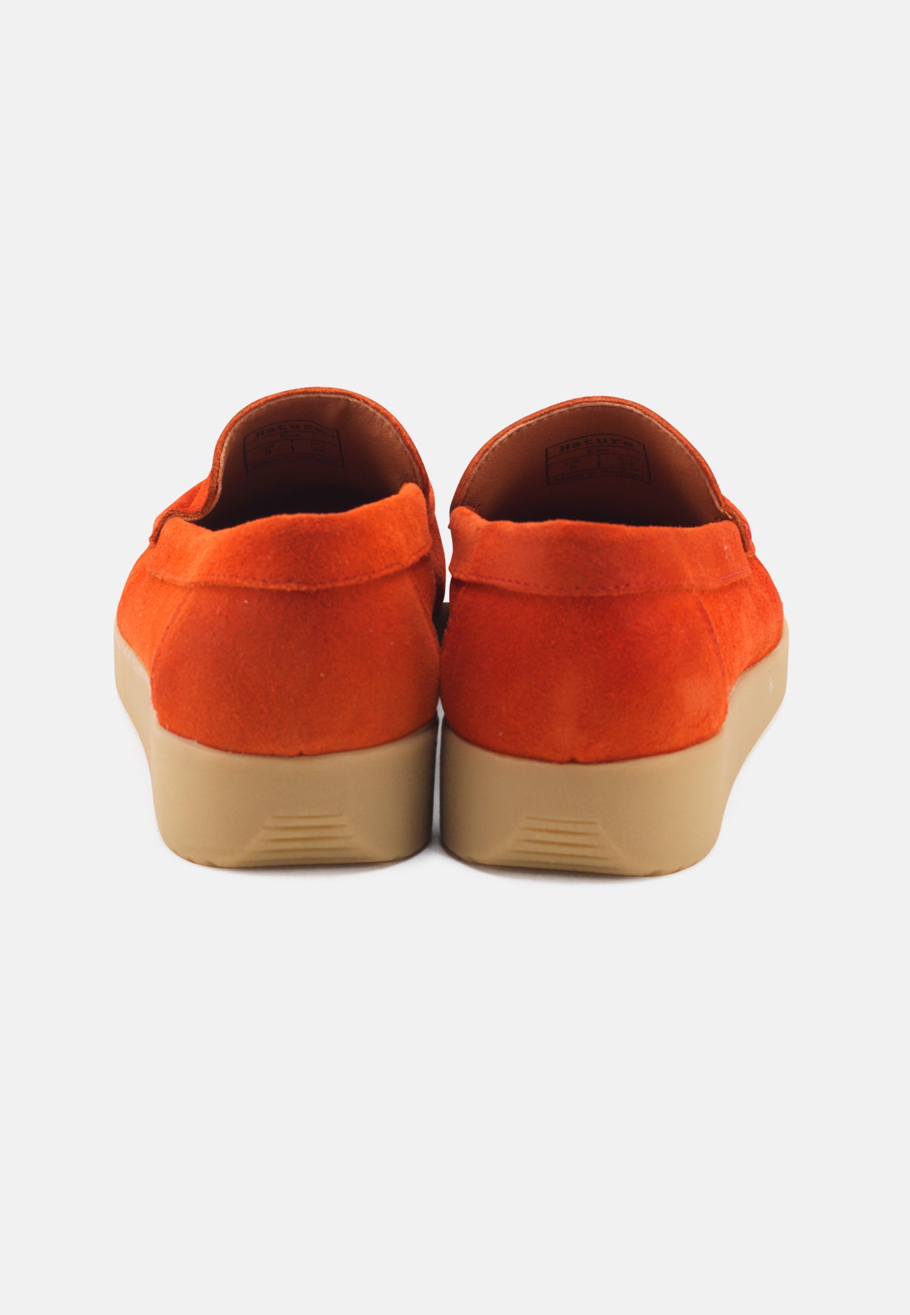 Nature Footwear Elin Loafer Suede læder farve Orange med ydersål af naturgummi