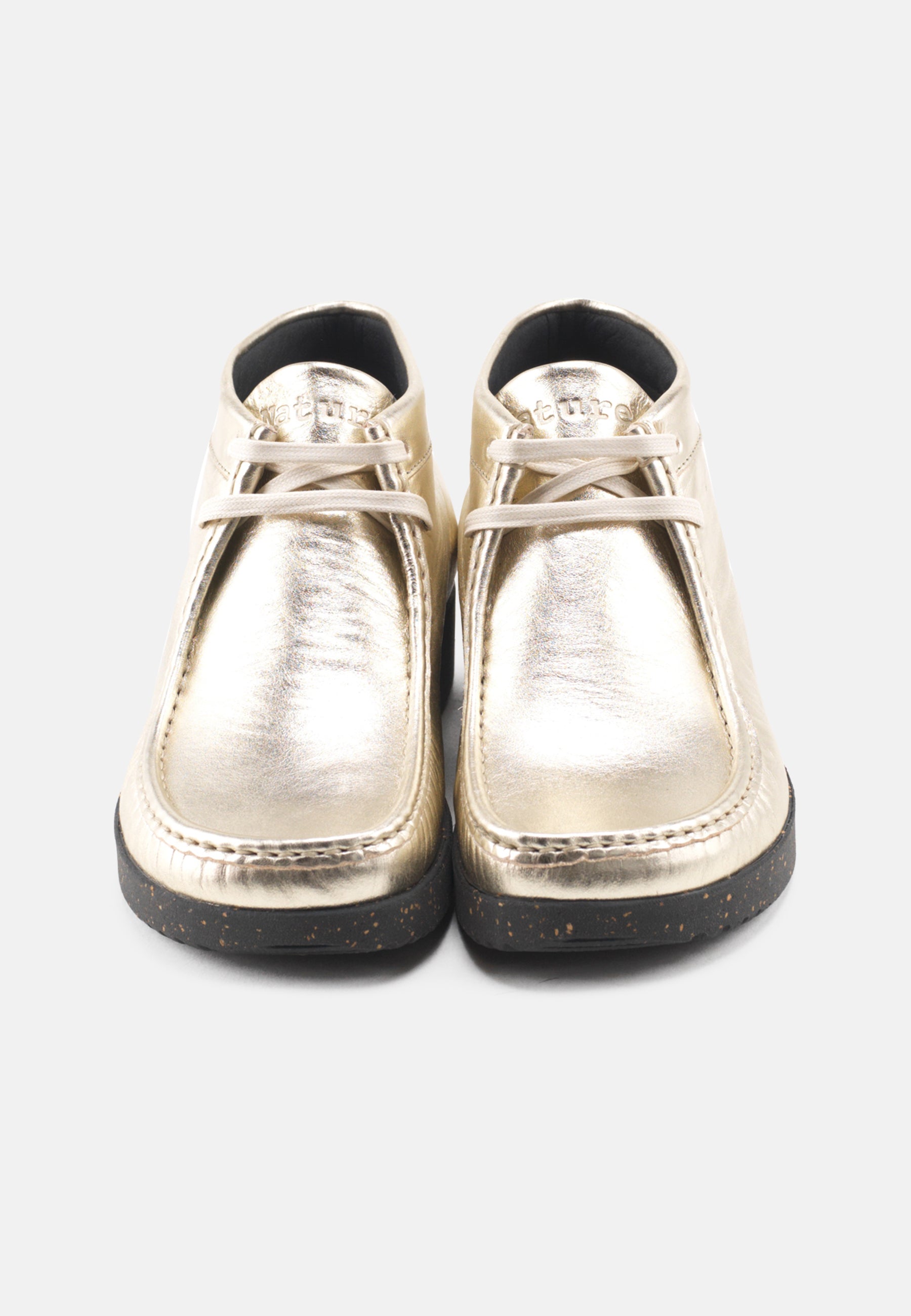 Nature Footwear Ellen snørestøvle metallic læder Guld med ydersål af naturgummi