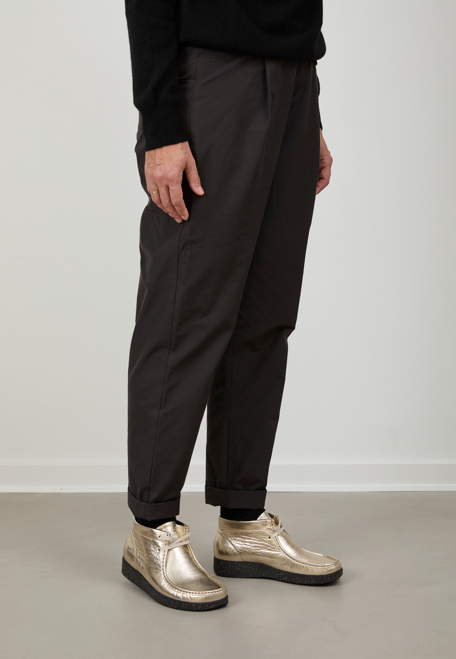 Nature Footwear Ellen snørestøvle metallic læder Guld med ydersål af naturgummi