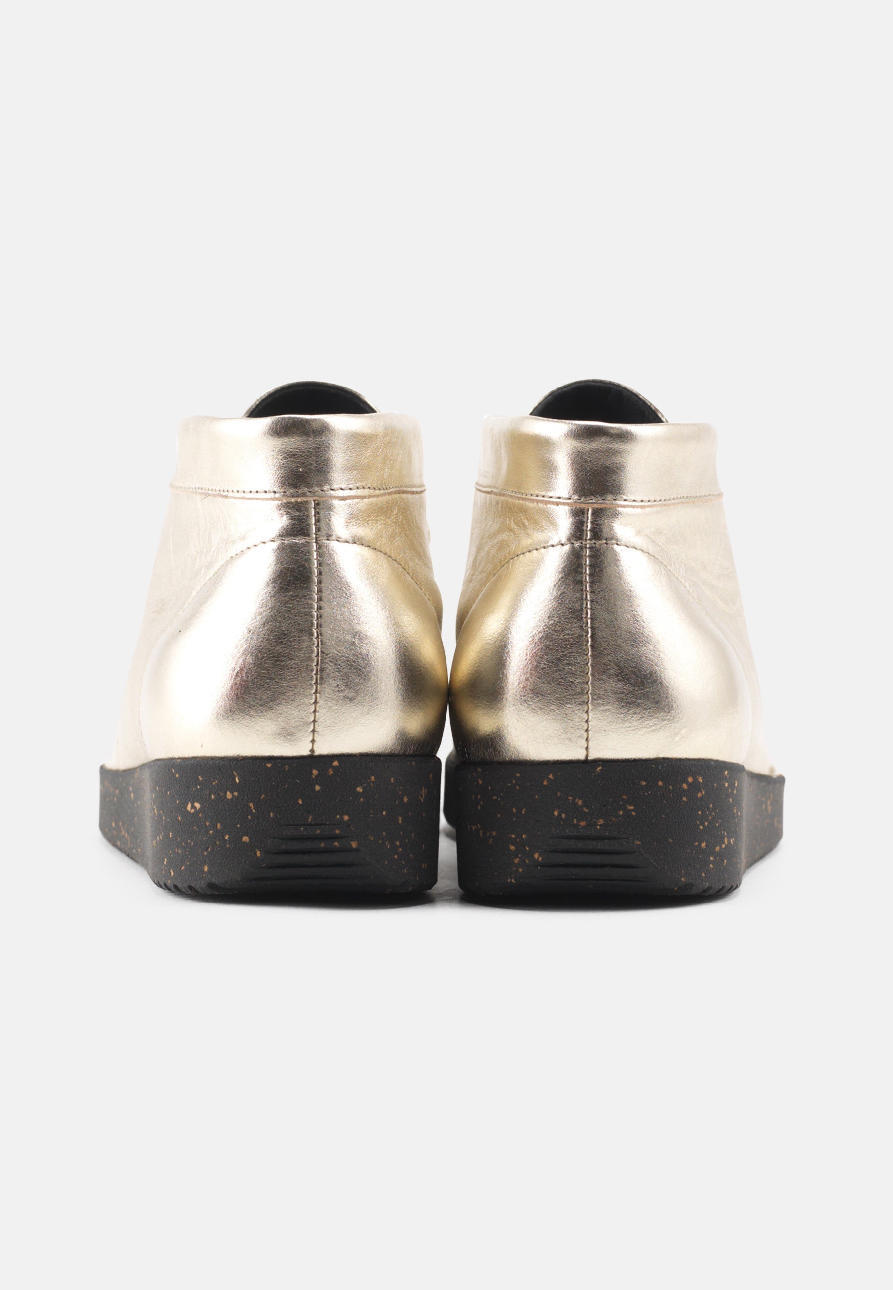 Nature Footwear Ellen snørestøvle metallic læder Guld med ydersål af naturgummi