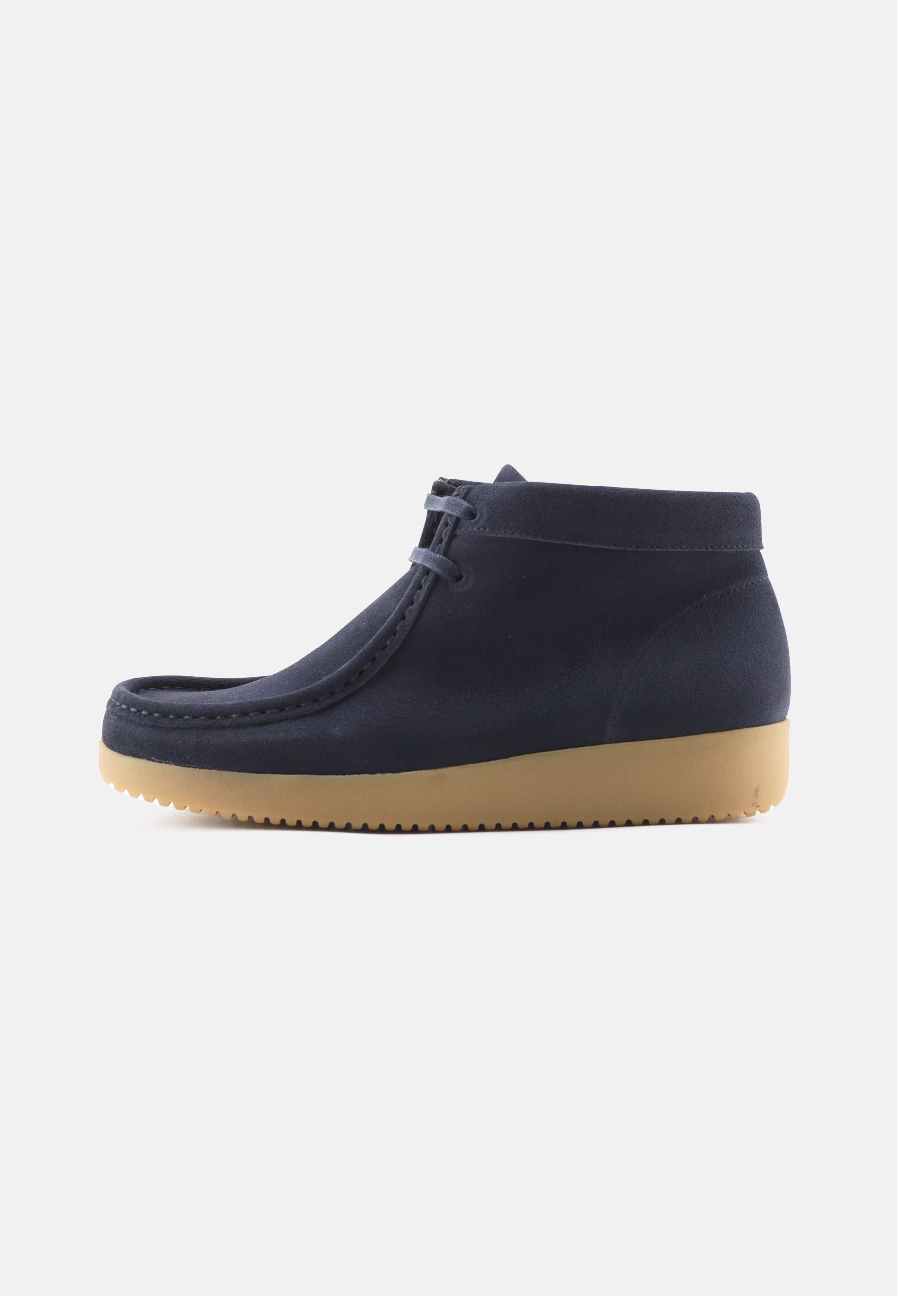 Nature Footwear Ellen snørestøvle Suede læder farve Navy med ydersål af naturgummi