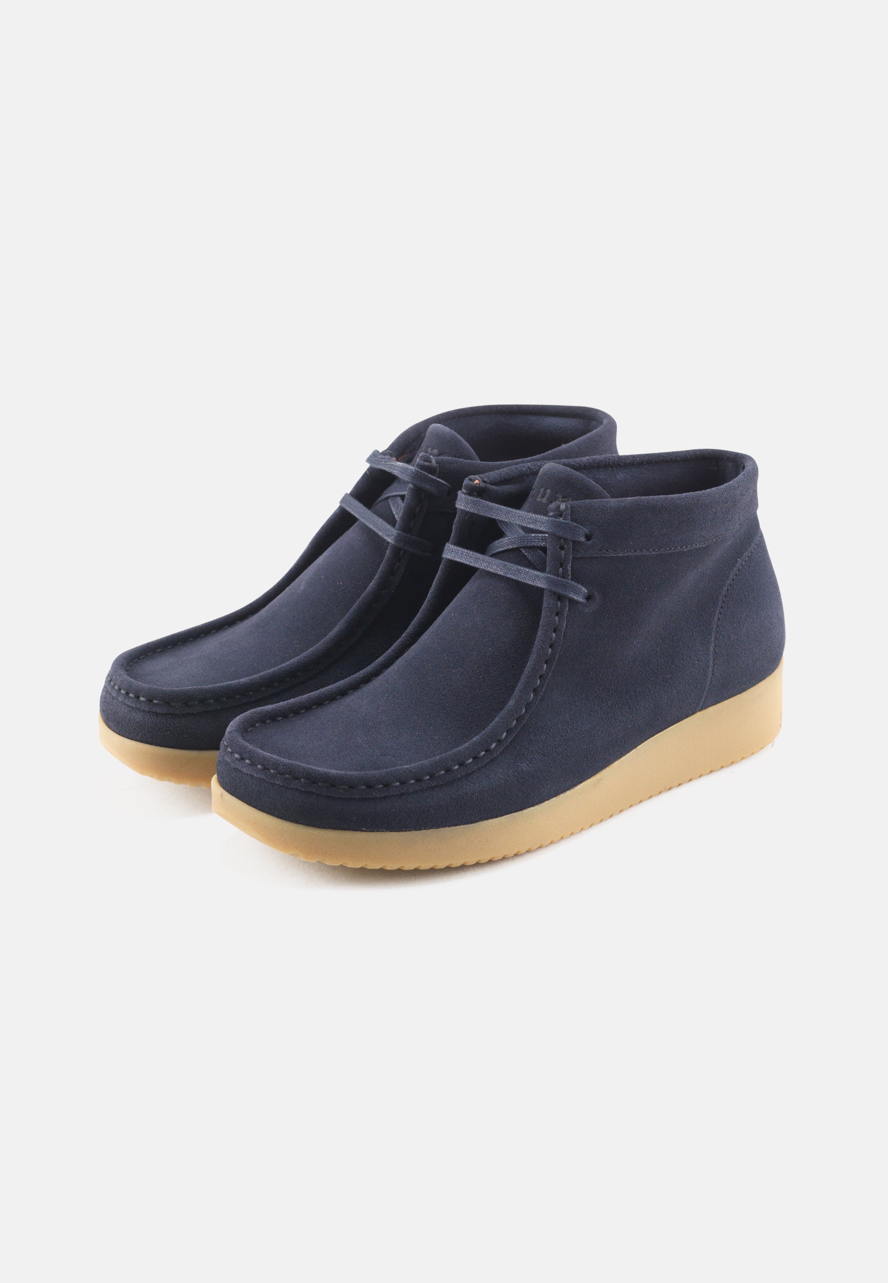 Nature Footwear Ellen snørestøvle Suede læder farve Navy med ydersål af naturgummi