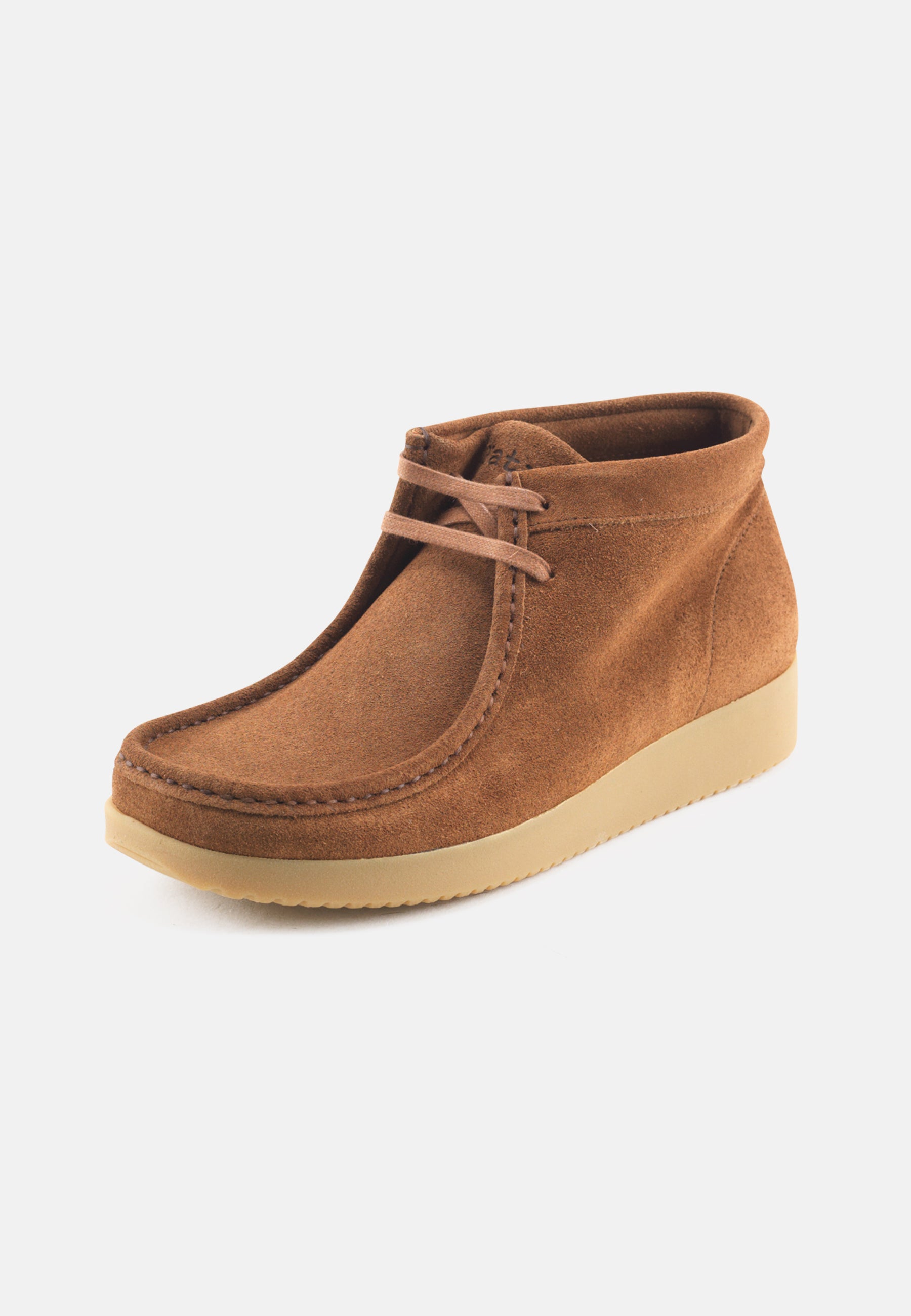 Nature Footwear Ellen snørestøvle Suede læder farve Toffee med ydersål af naturgummi