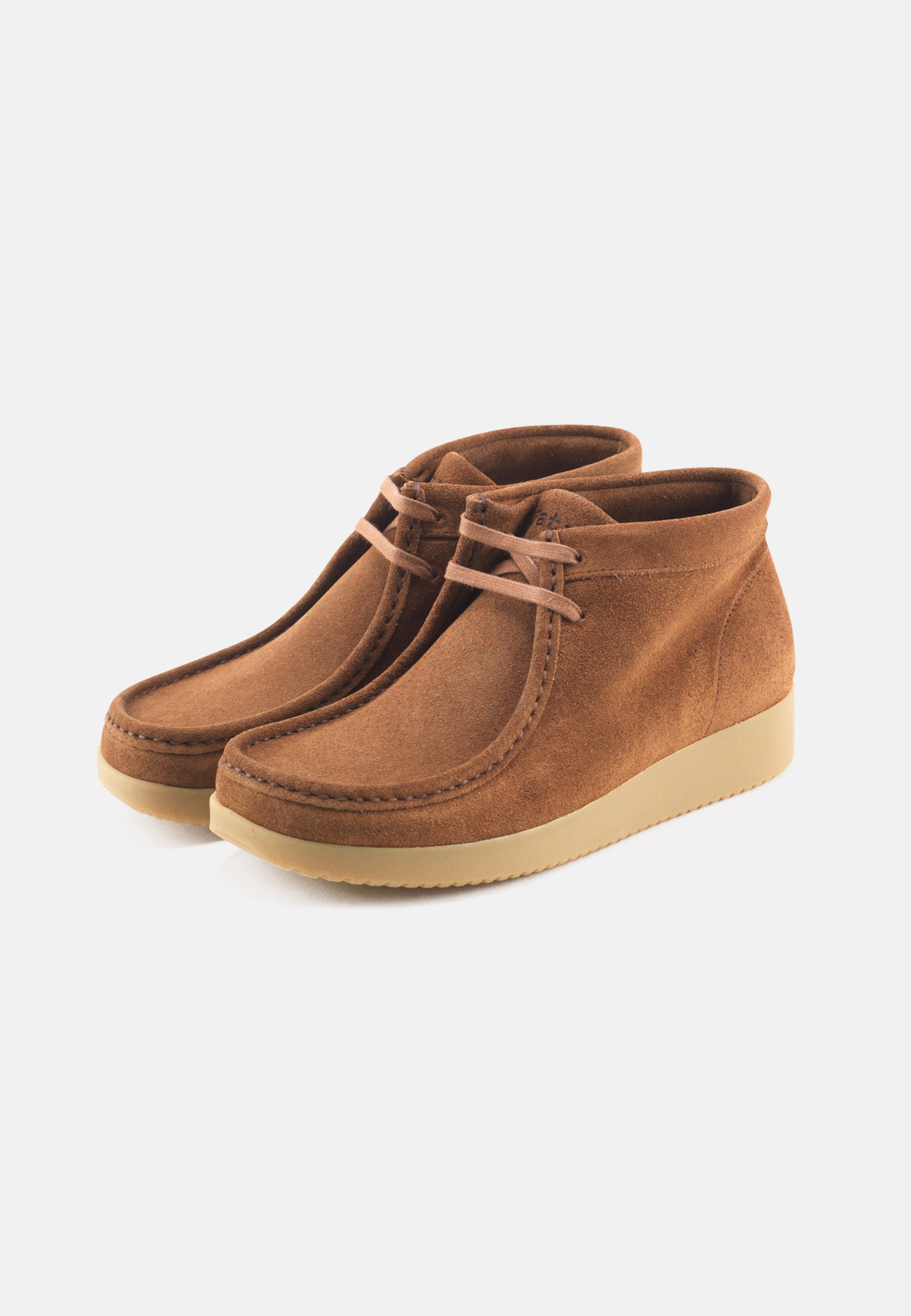 Nature Footwear Ellen snørestøvle Suede læder farve Toffee med ydersål af naturgummi