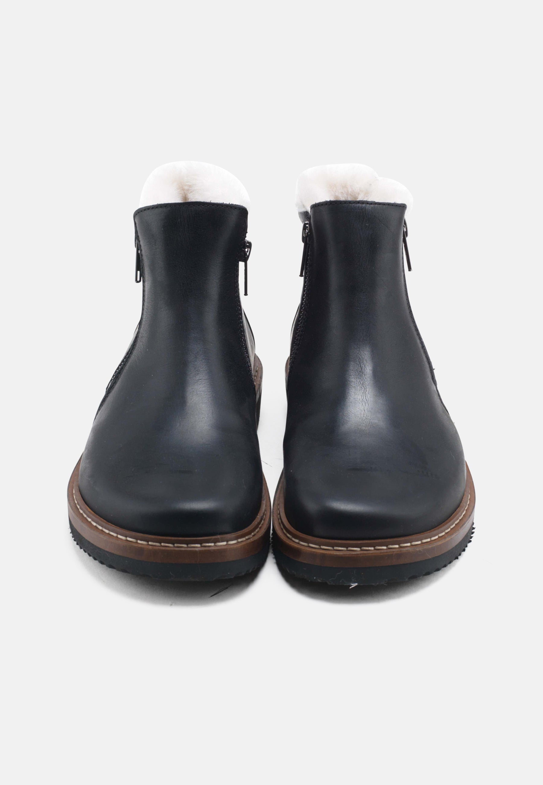 Nature Footwear Gunvor Varmforet Støvle Leather Boot 002 Black