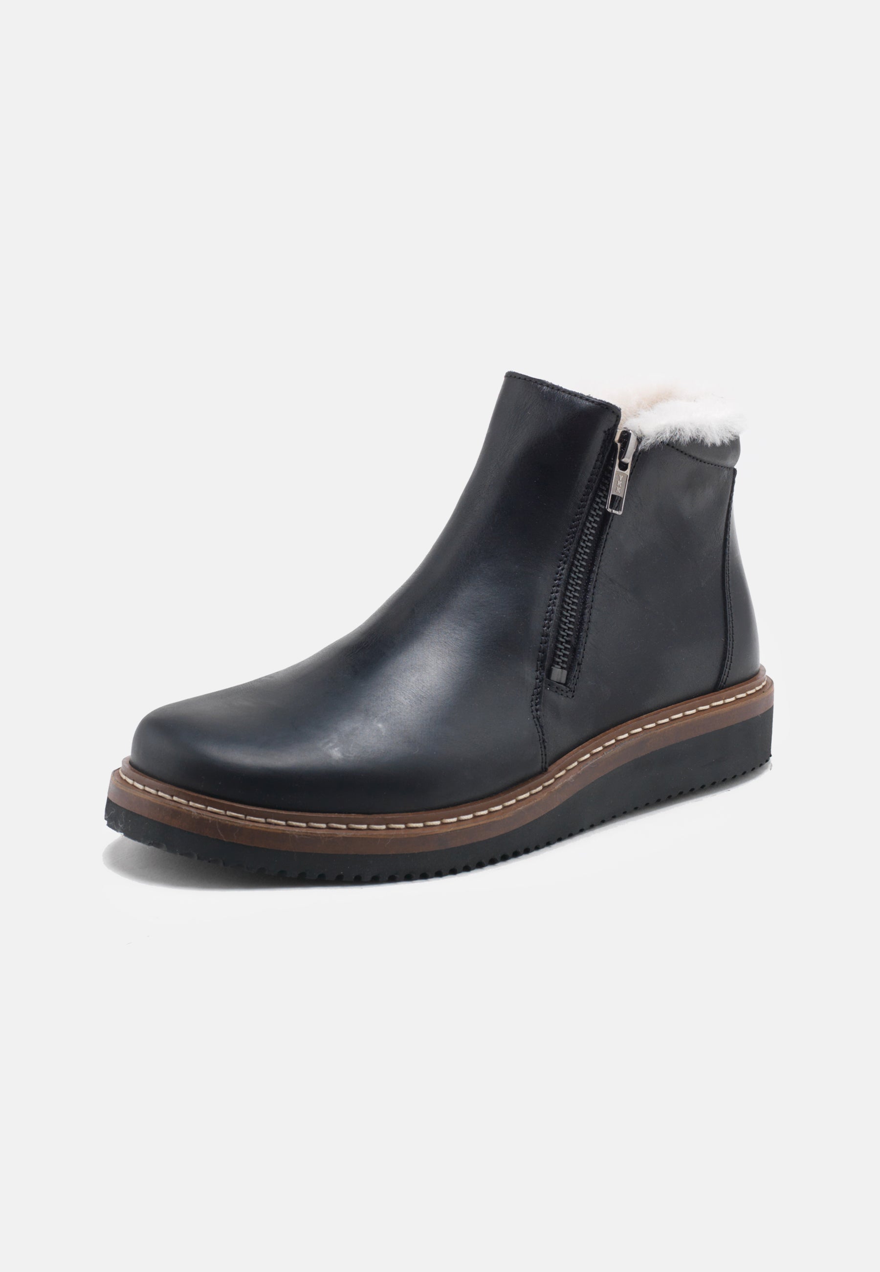 Nature Footwear Gunvor Varmforet Støvle Leather Boot 002 Black