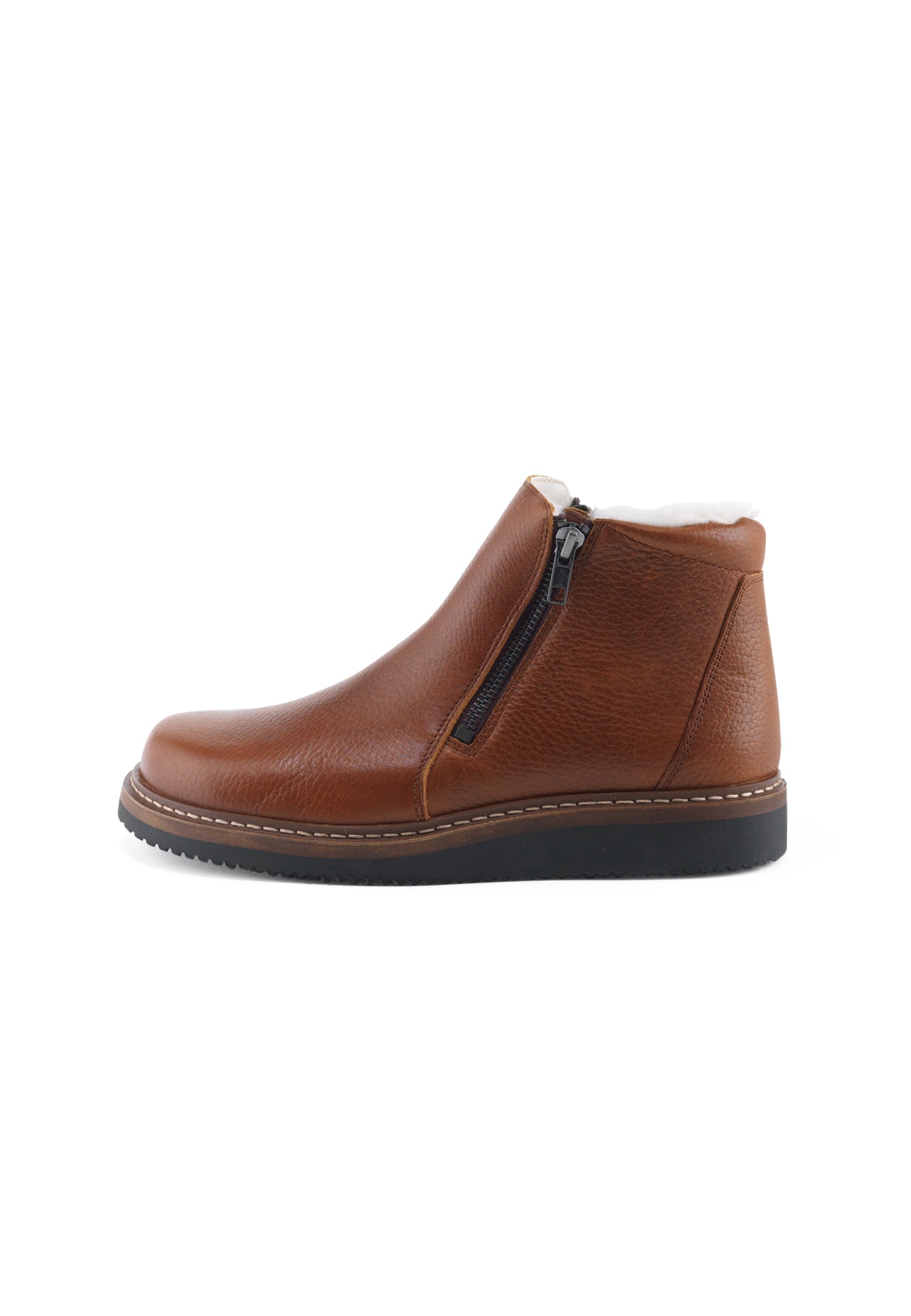 Nature Footwear Gunvor Varmforet Støvle Leather Boot 114 Tobacco