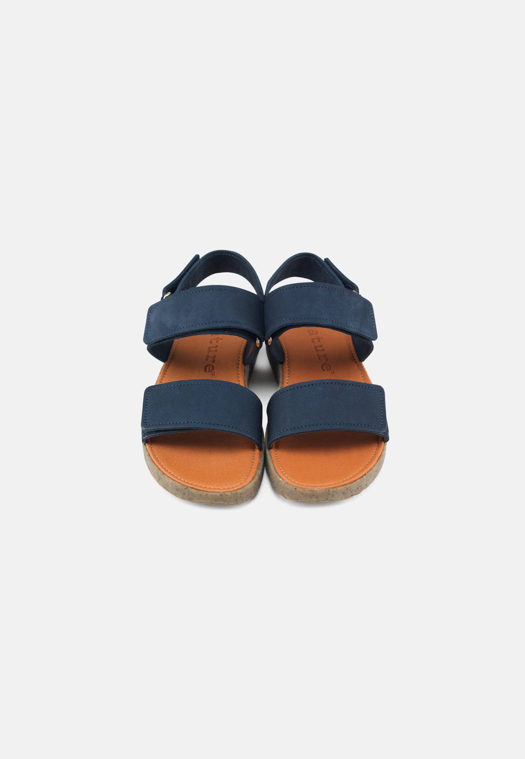 Karen Sandal Eco Nubuck - Navy - Nature Footwear