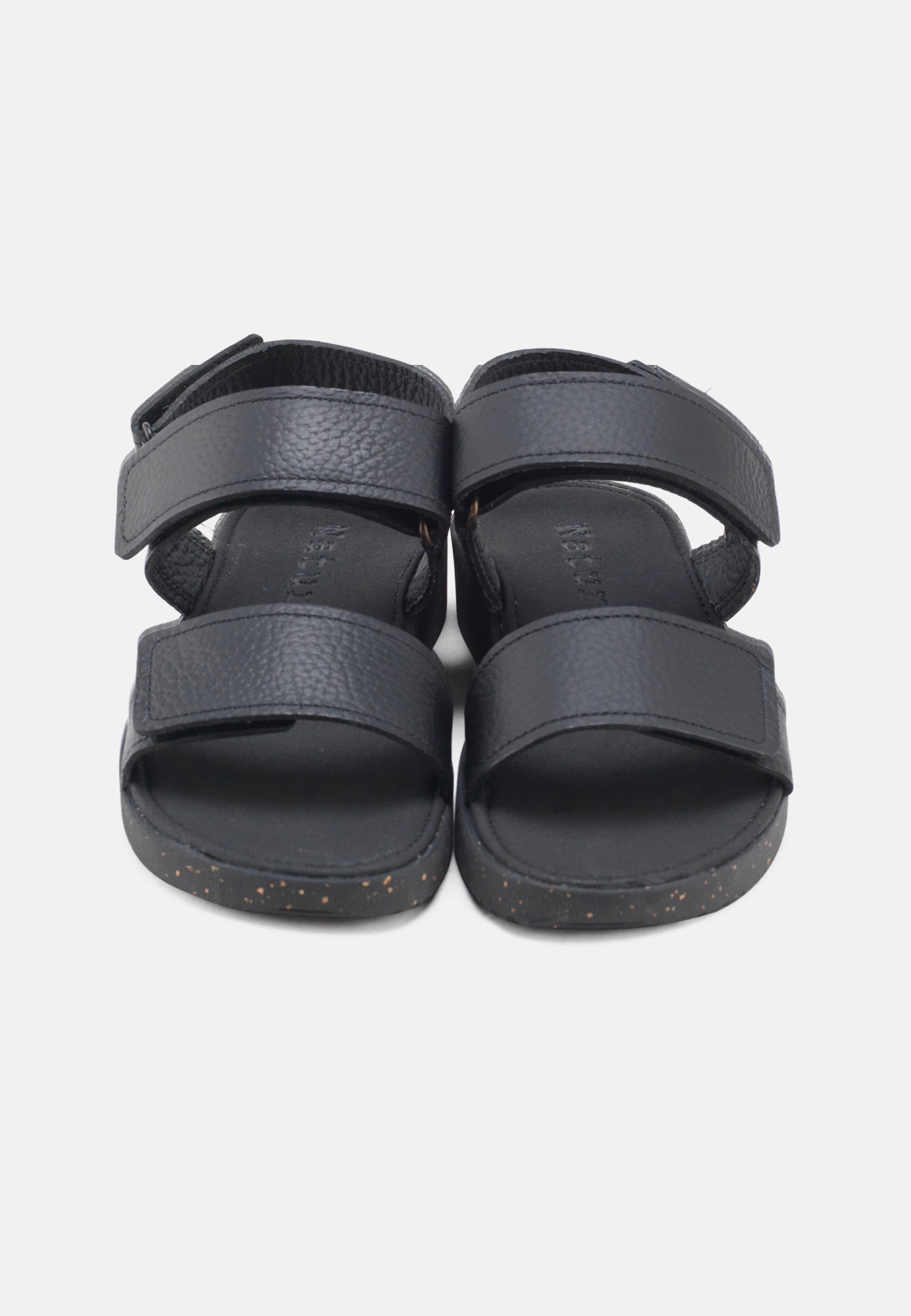 Nature Footwear Karen Sandal Læder farve Black med naturgummisål med korkrester