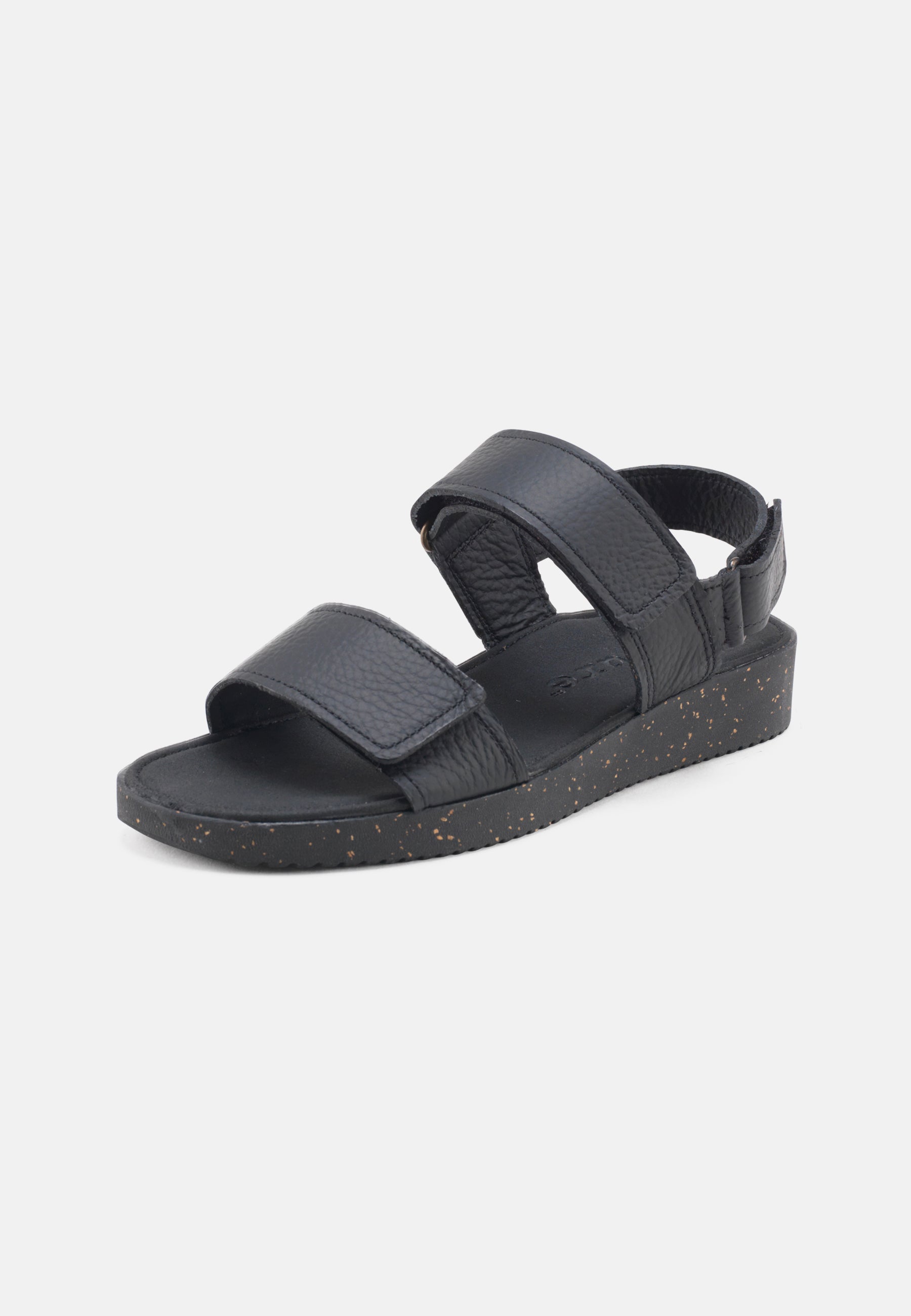 Nature Footwear Karen Sandal Læder farve Black med naturgummisål med korkrester