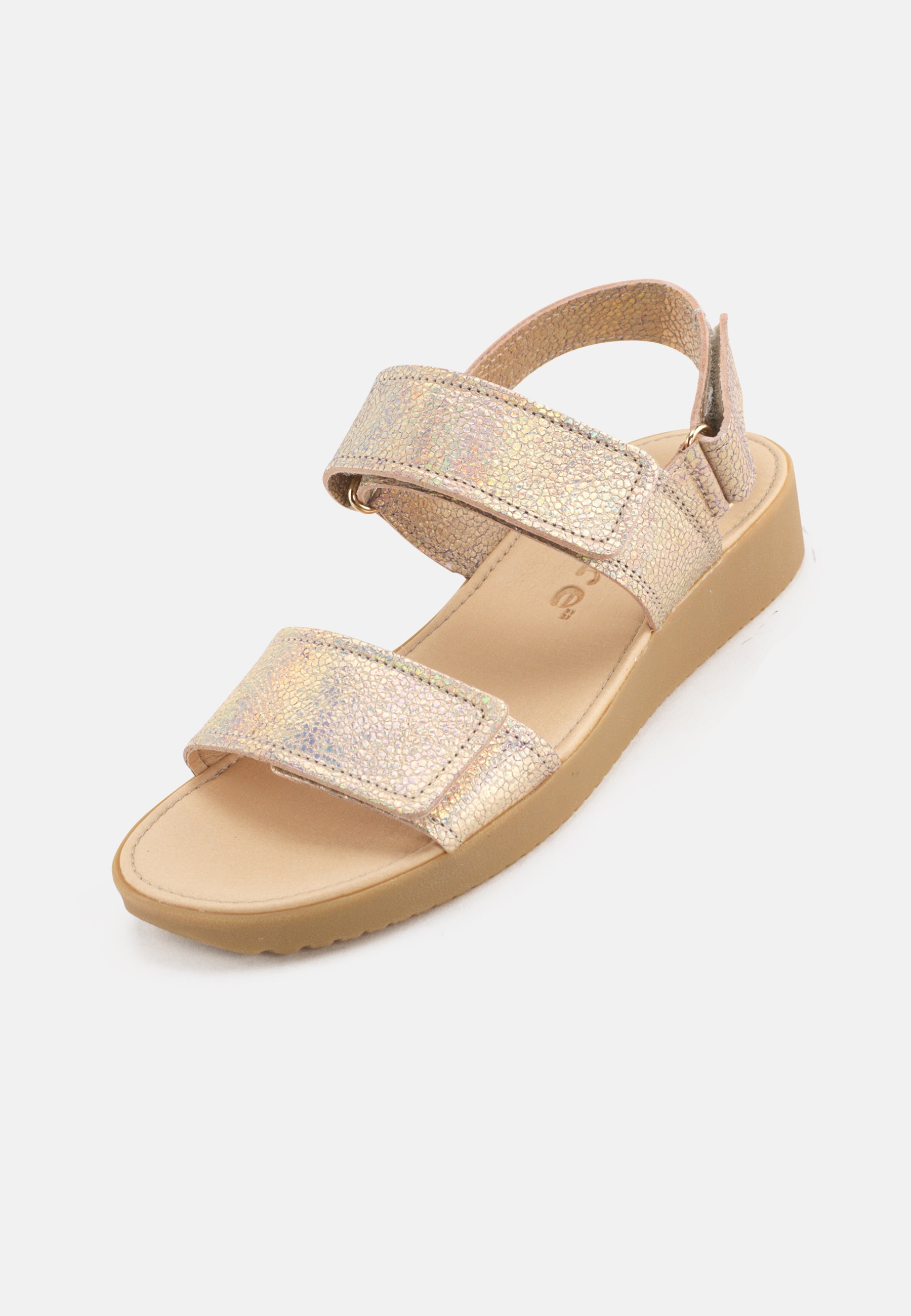 Nature Footwear Karen Sandal Metallic Læder med glittereffekt  og ydersål af naturgummi.
