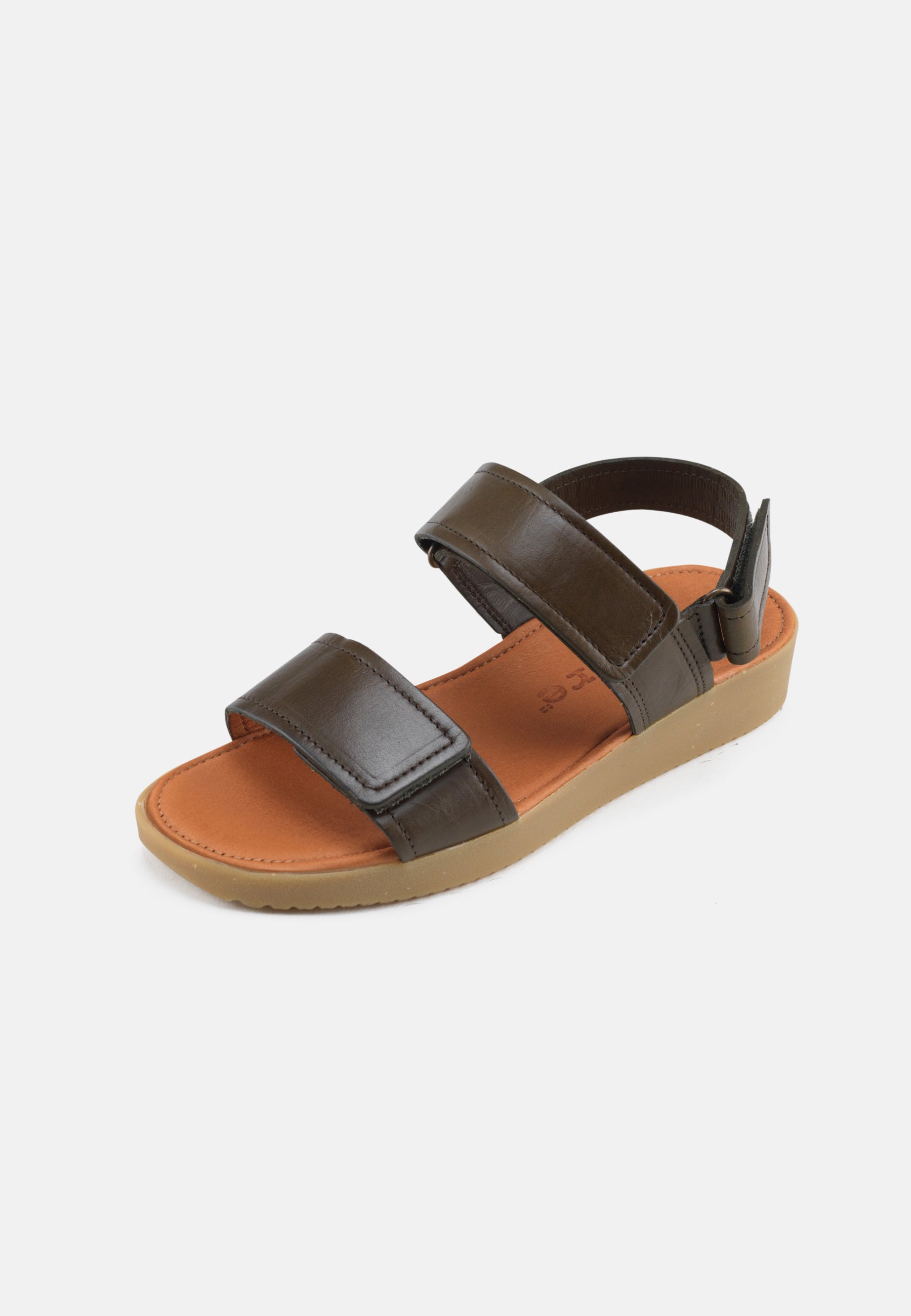 Nature Footwear Karen Sandal Læder farve Olive med naturgummisål