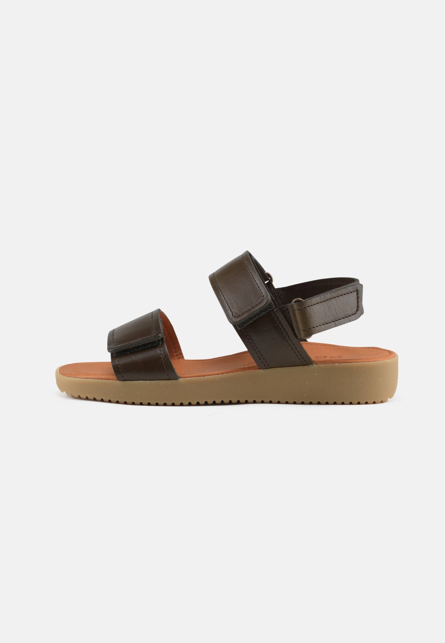 Nature Footwear Karen Sandal Læder farve Olive med naturgummisål