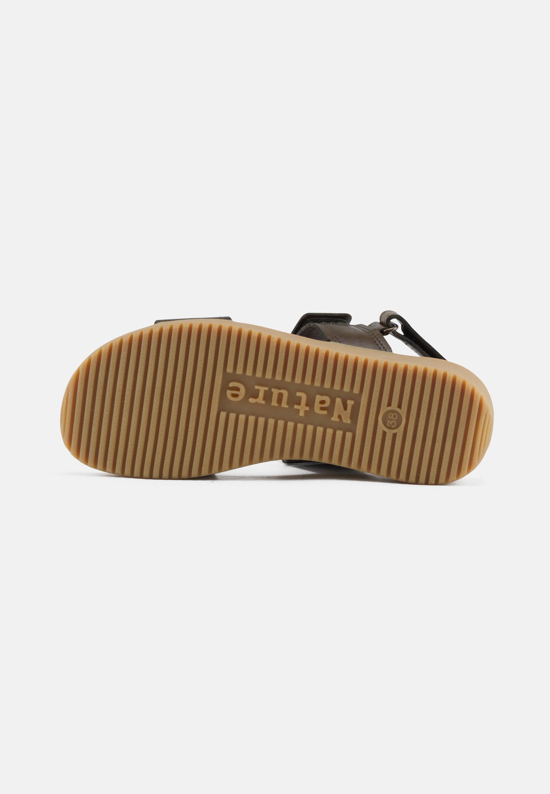 Nature Footwear Karen Sandal Læder farve Olive med naturgummisål