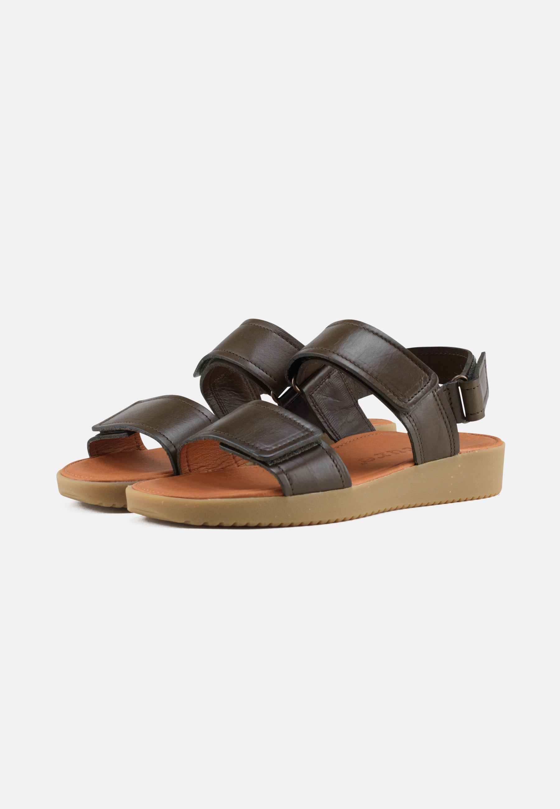 Nature Footwear Karen Sandal Læder farve Olive med naturgummisål