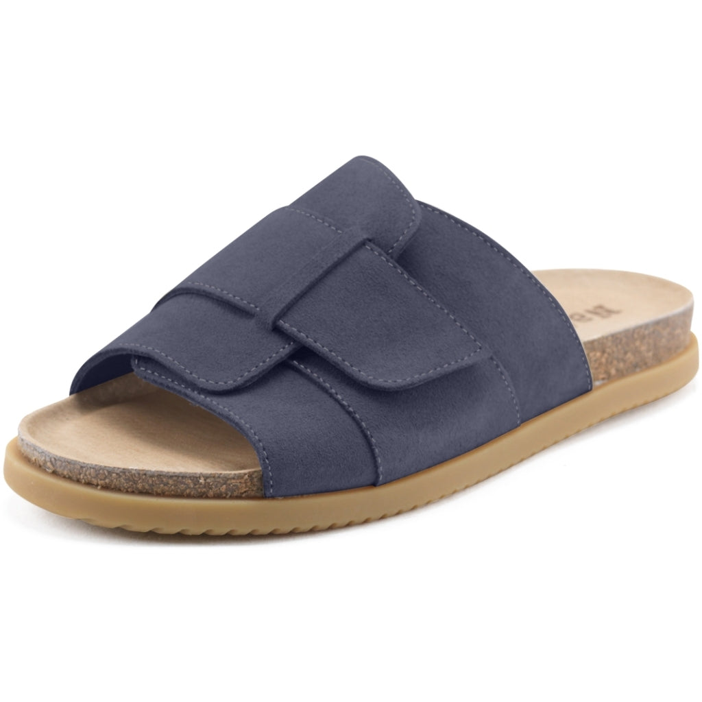 Nature Footwear Katrine Sandal Suede Slide 004 Navy