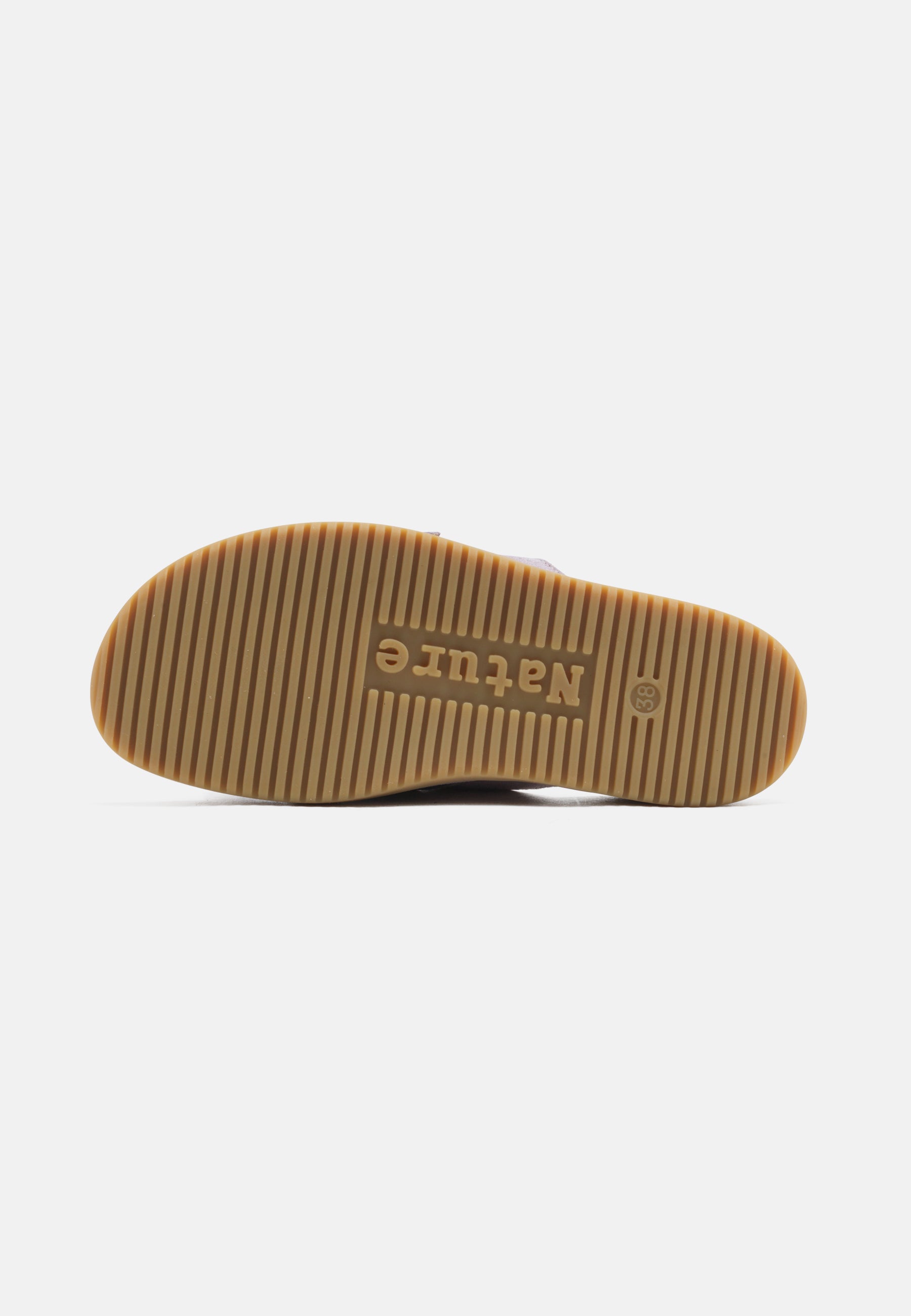 Nature Footwear Katrine Slide sandal Suede læder farve Crocus med kork fodseng og naturgummiså