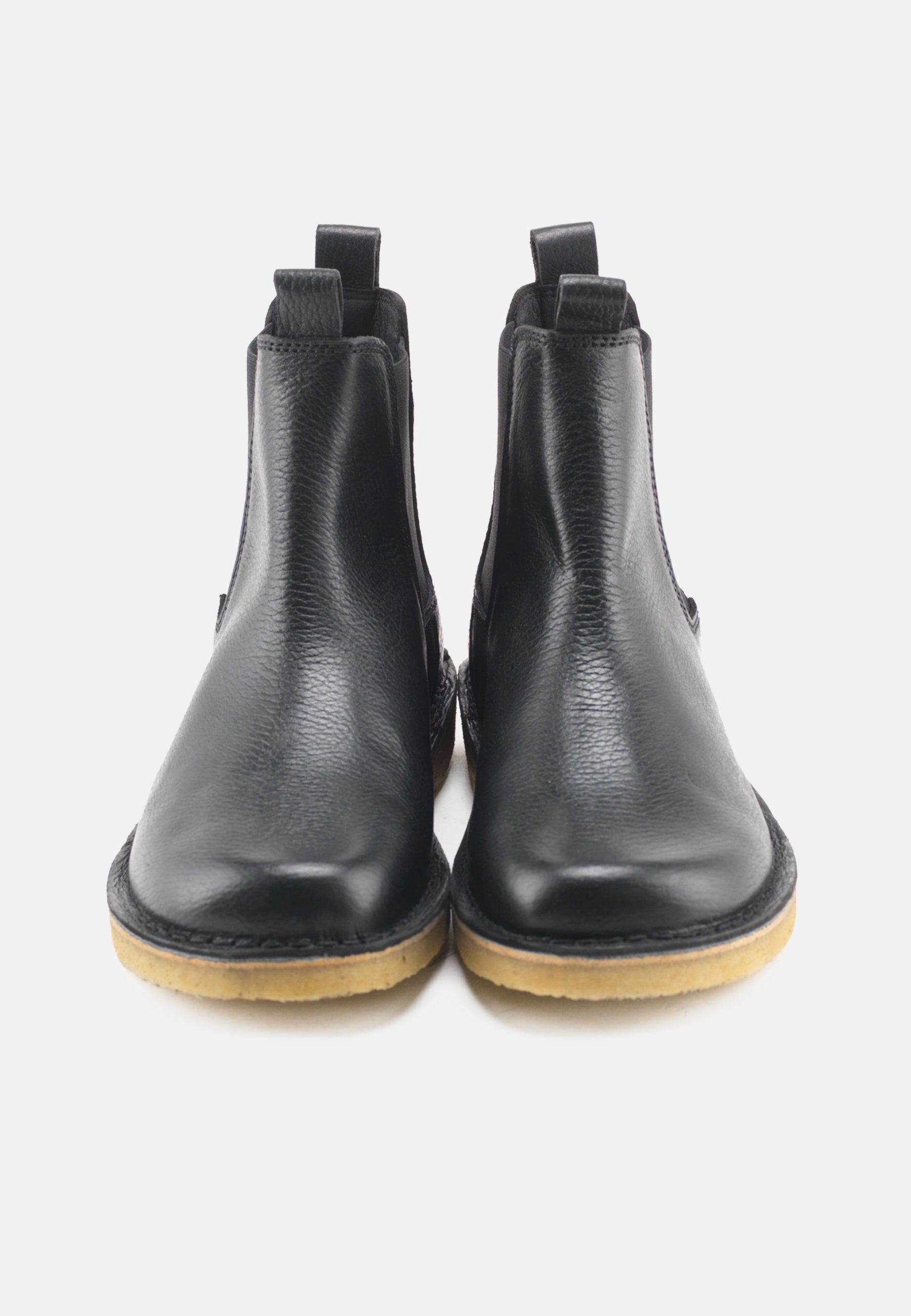 Nature Footwear Laura Støvle med elastik i siderne Læder farve Black med ydersål af ægte rågummi