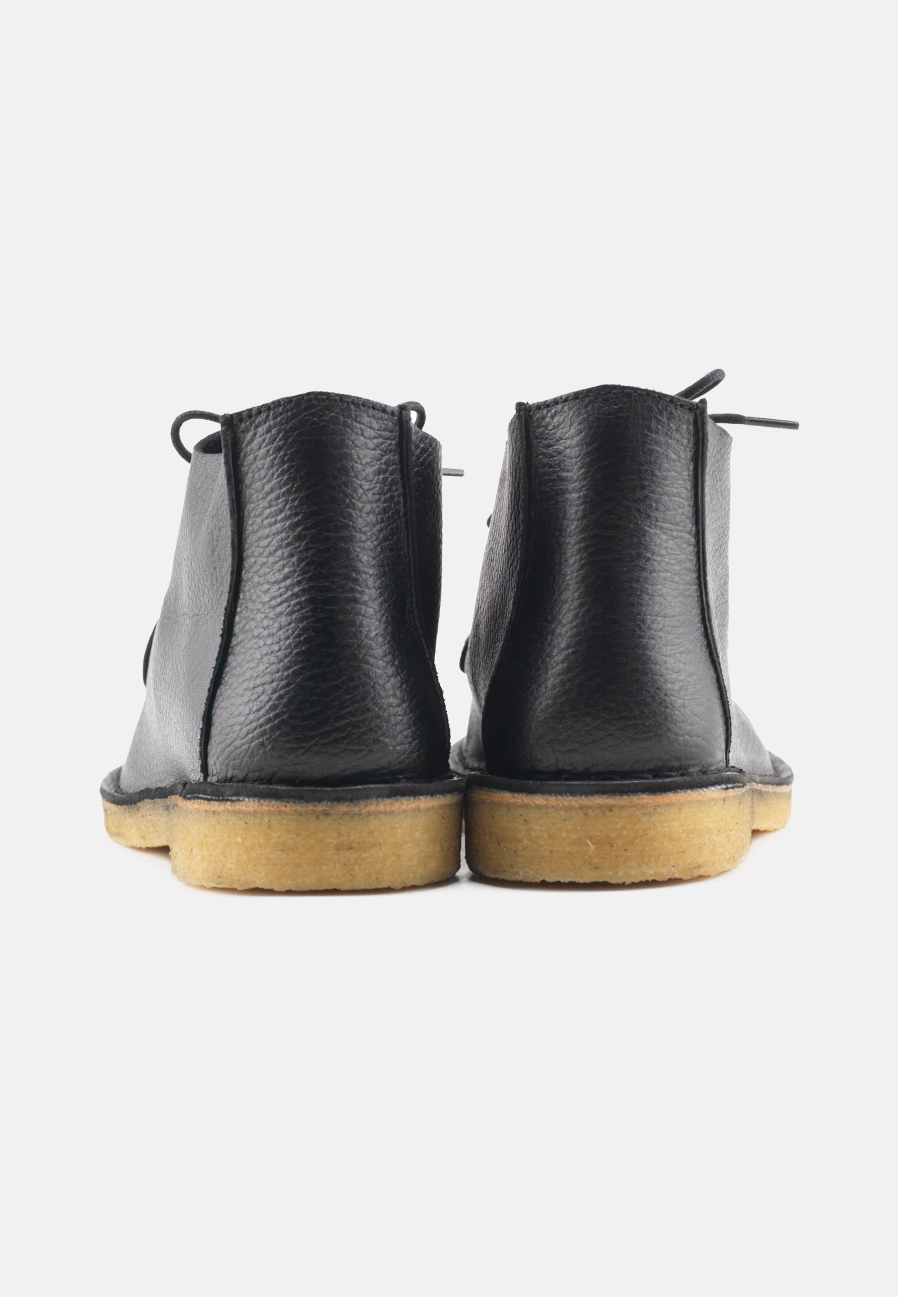 Nature Footwear Lea Snørestøvle Læder farve Black med ydersål af ægte rågummi