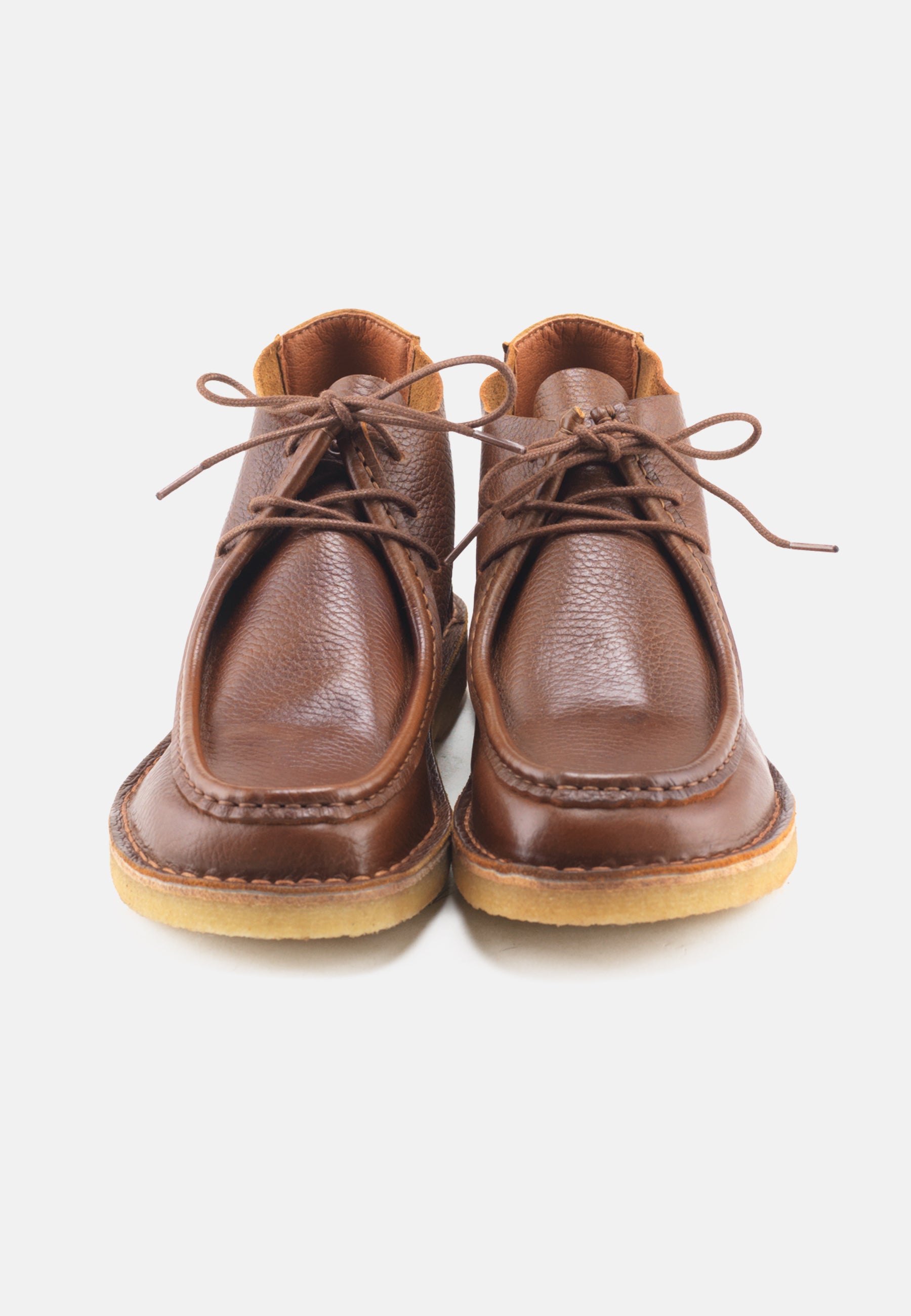 Nature Footwear Lea Snørestøvle Læder farve Tobacco med ydersål af ægte rågummi