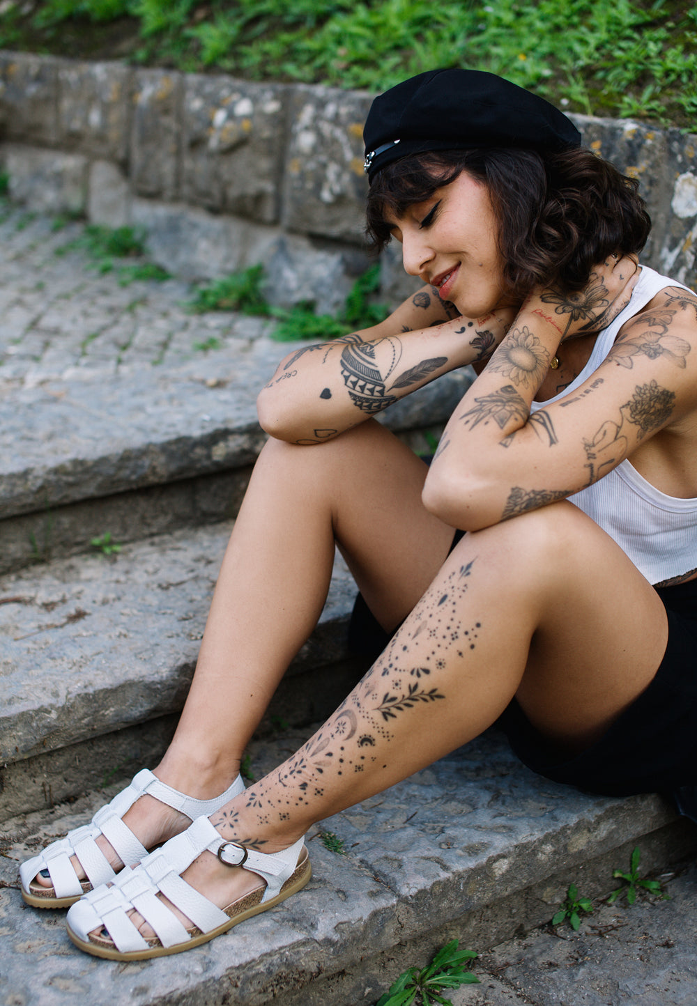 Nature Footwear Malene Sandal Leather Sandal 122 Off White