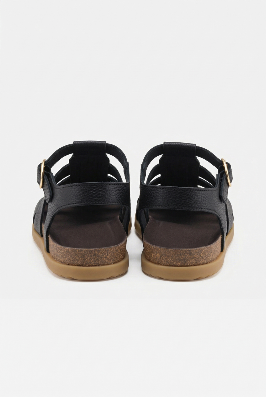 Nature Footwear Malene Sandal Leather Sandal 002 Black