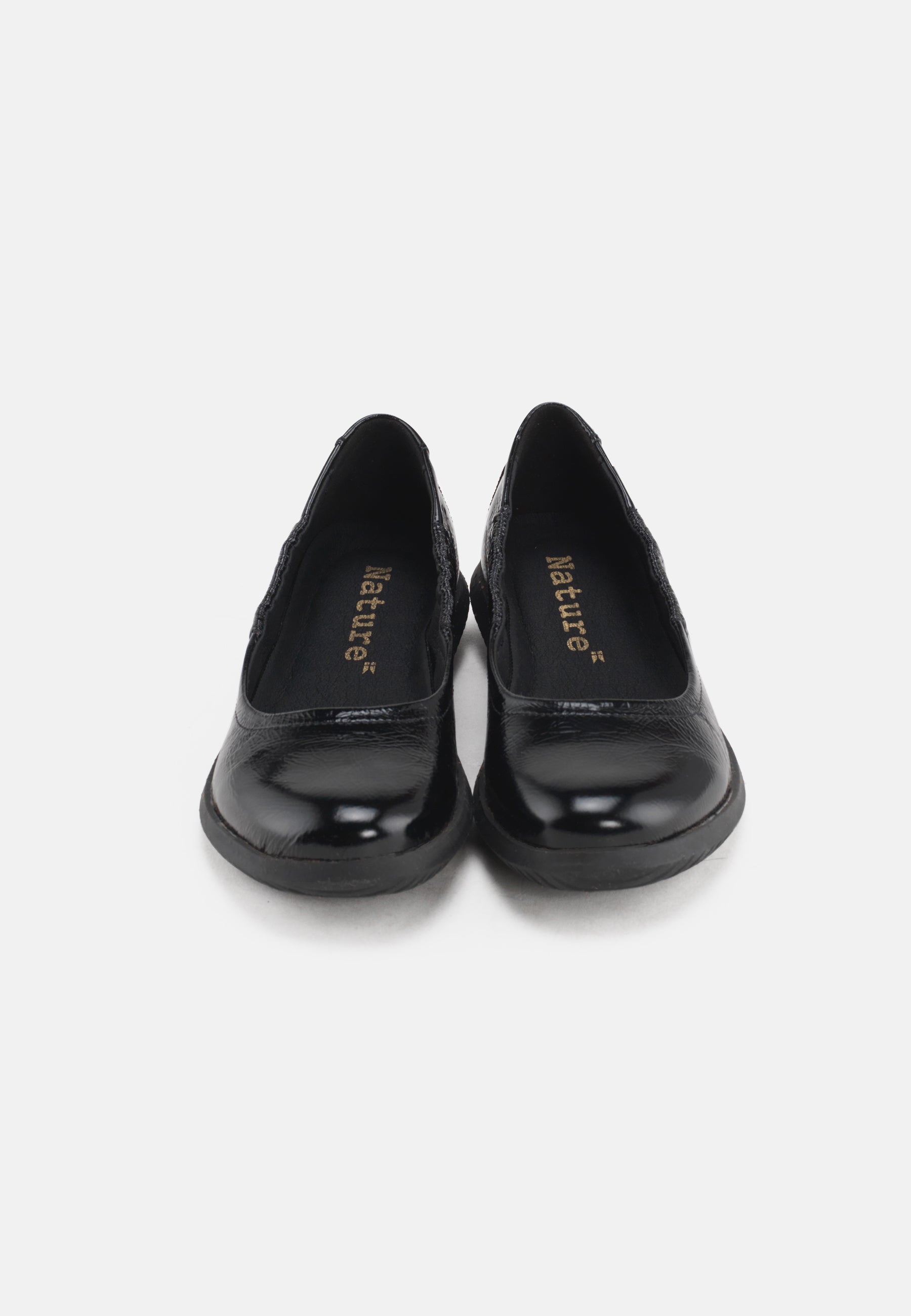 Nature Footwear Marie Ballerina Lak læder i farve Black med naturgummisål