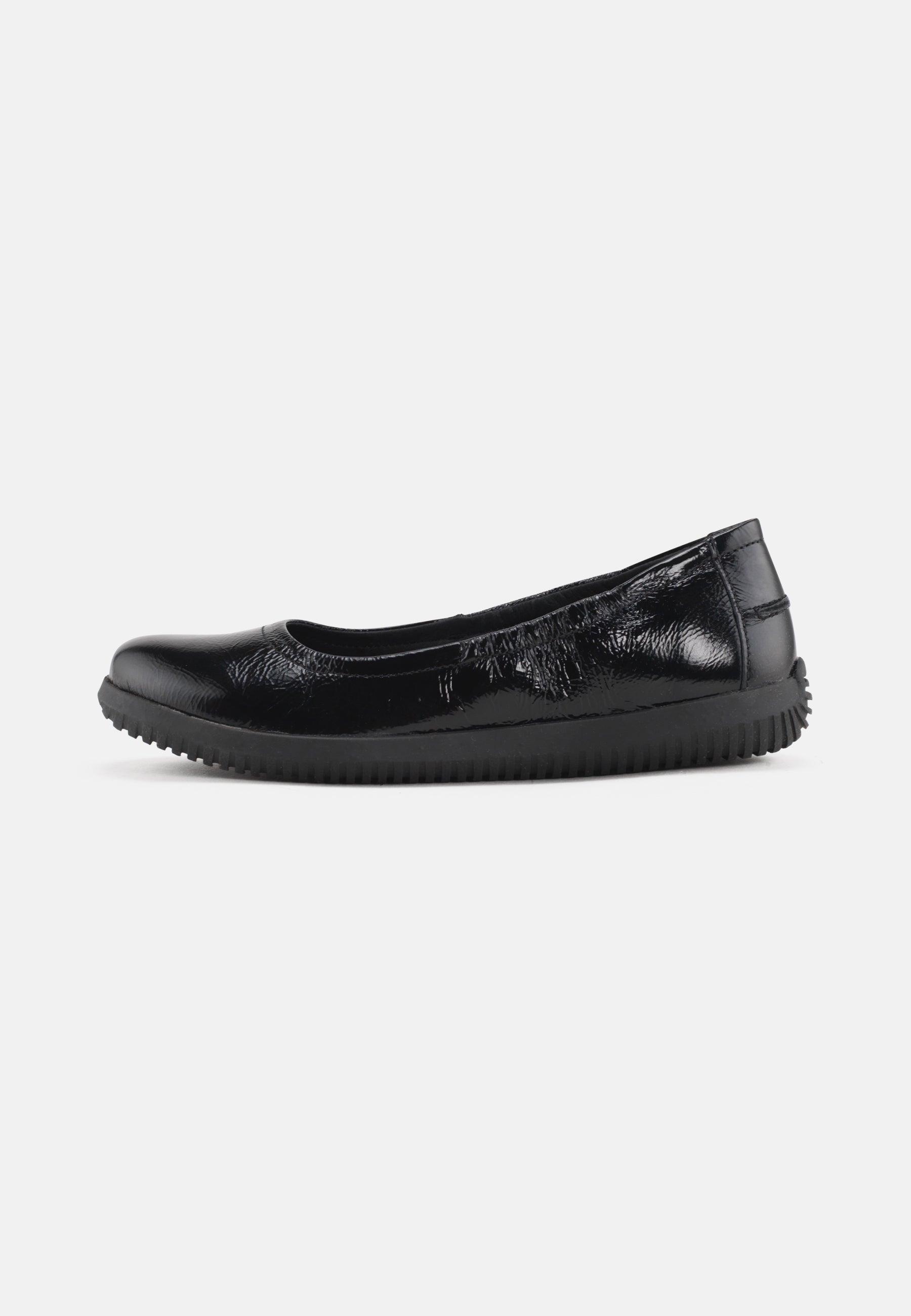 Nature Footwear Marie Ballerina Lak læder i farve Black med naturgummisål