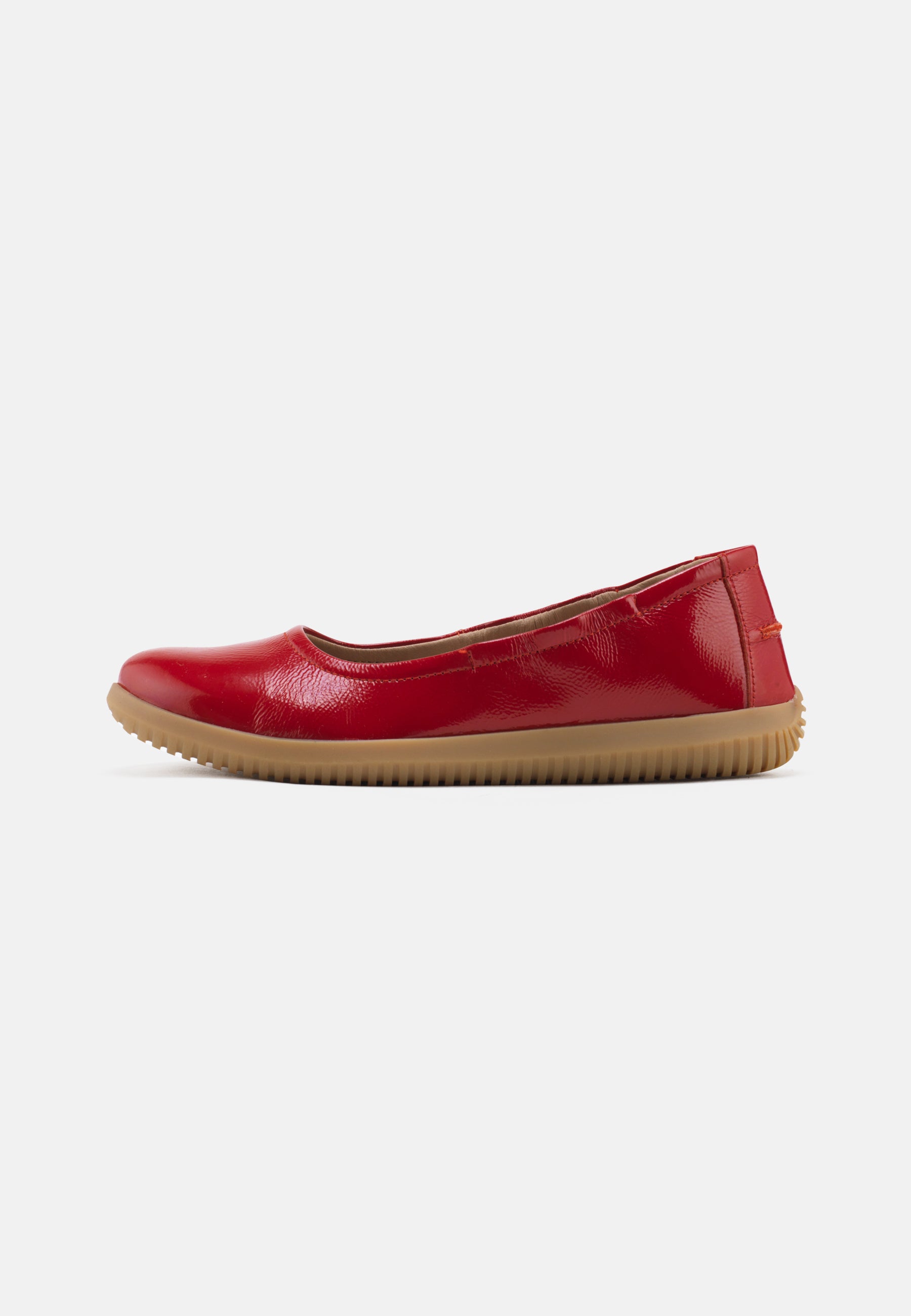 Nature Footwear Marie Ballerina Lak læder i farve Red med naturgummisål