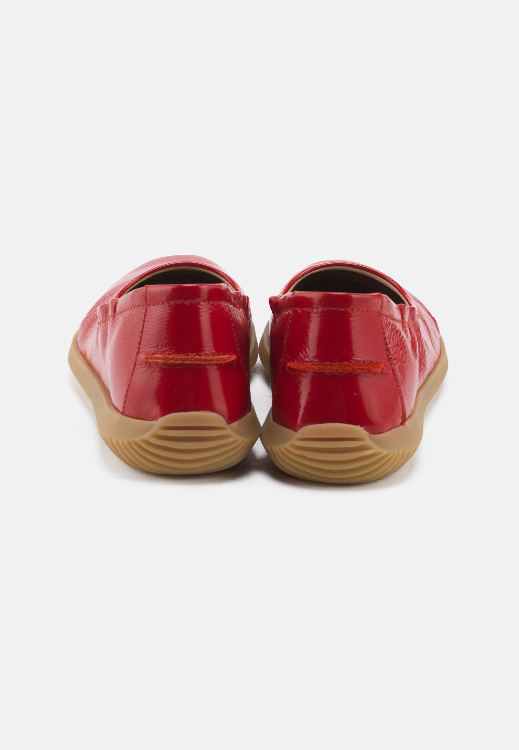 Nature Footwear Marie Ballerina Lak læder i farve Red med naturgummisål