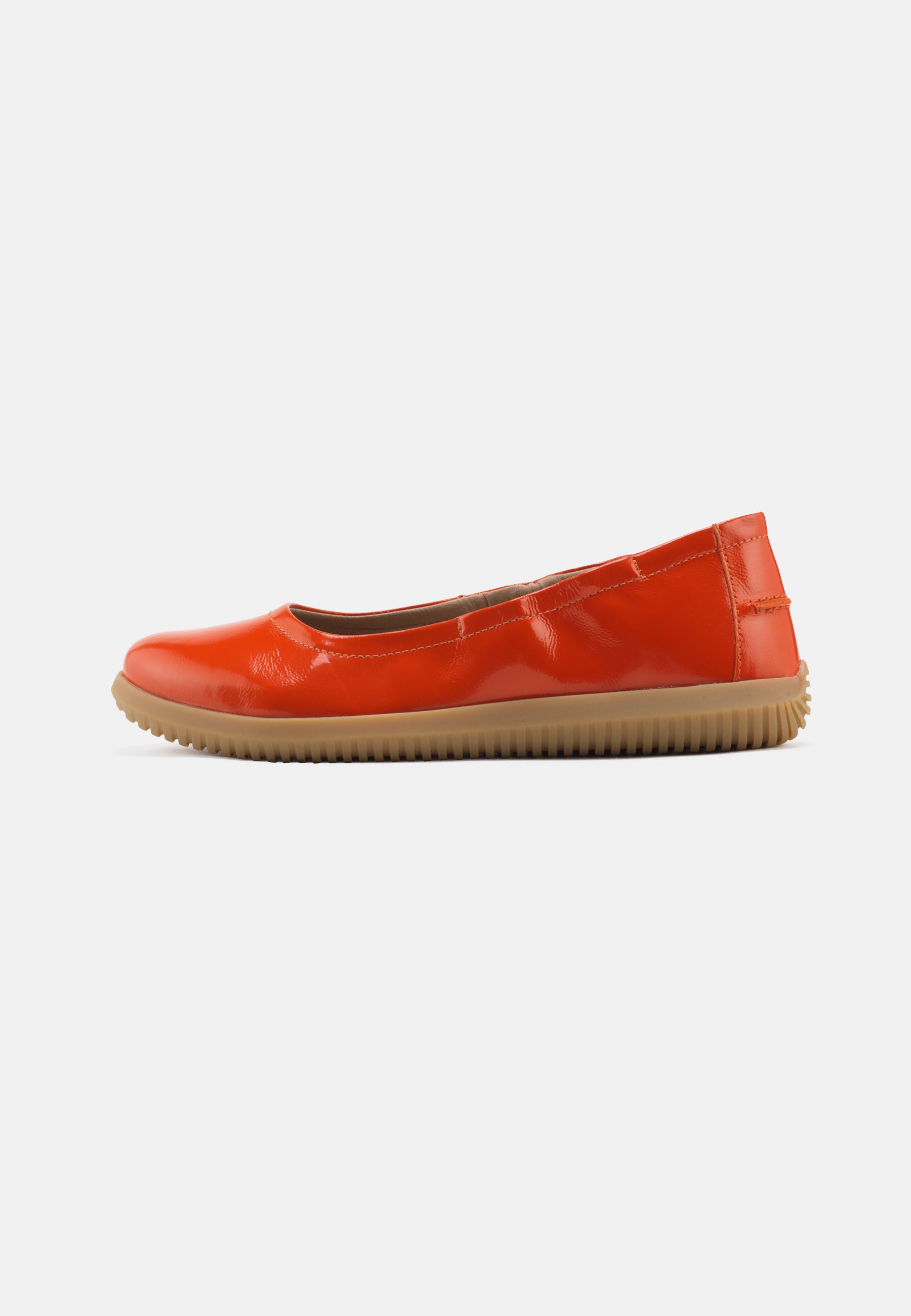 Nature Footwear Marie Ballerina Lak læder i farve Orange med naturgummisål
