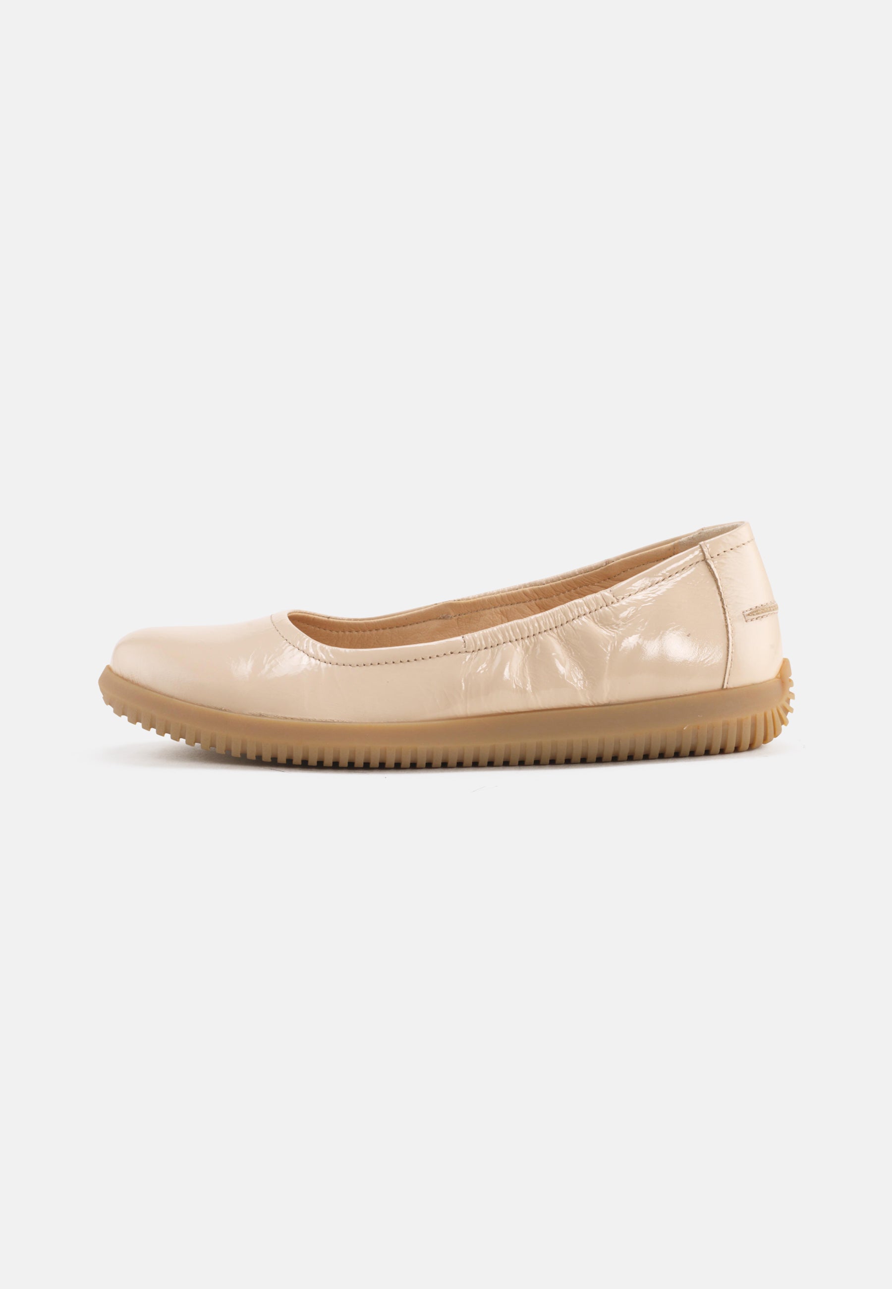 Nature Footwear Marie Ballerina Lak læder i farve Cream med naturgummisål