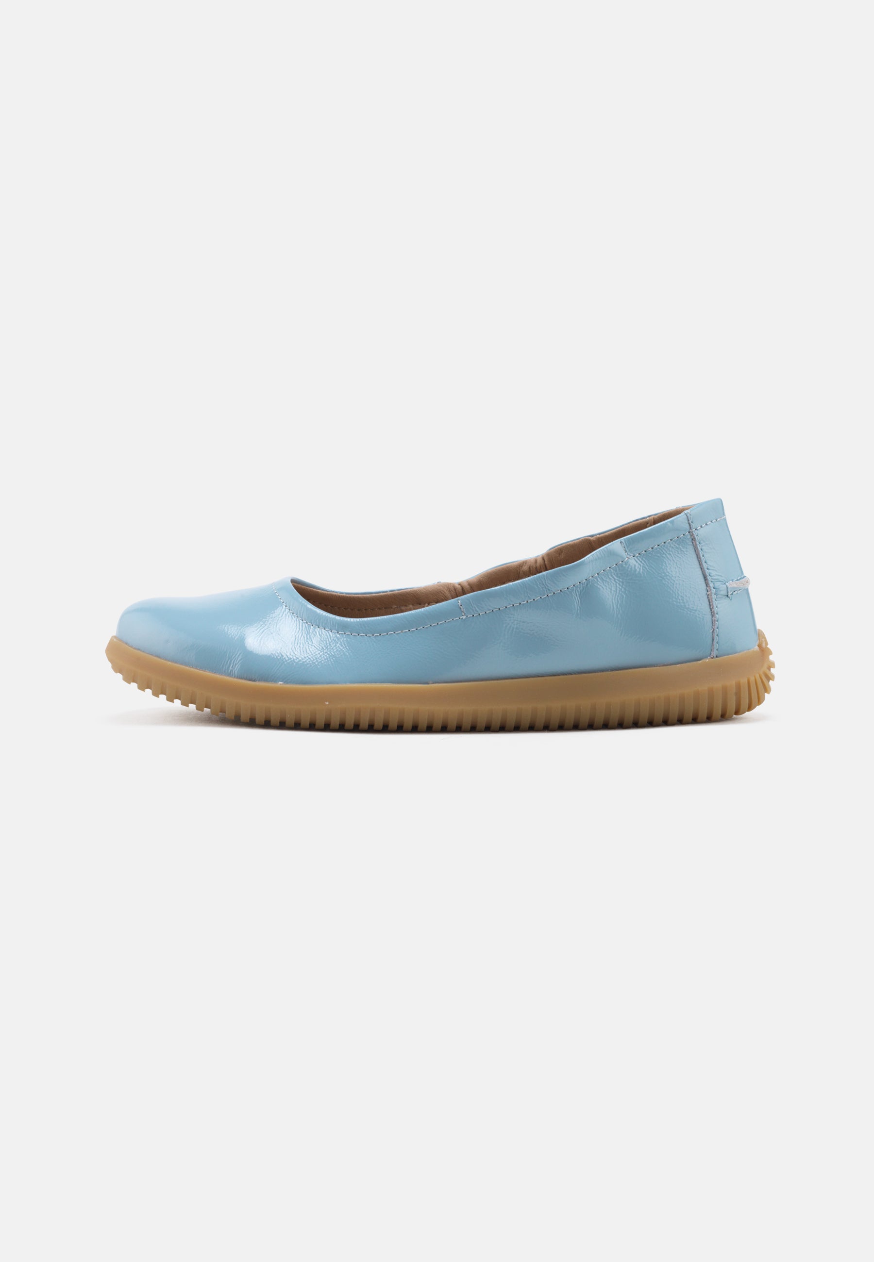 Nature Footwear Marie Ballerina Lak læder i farve Sky med naturgummisål