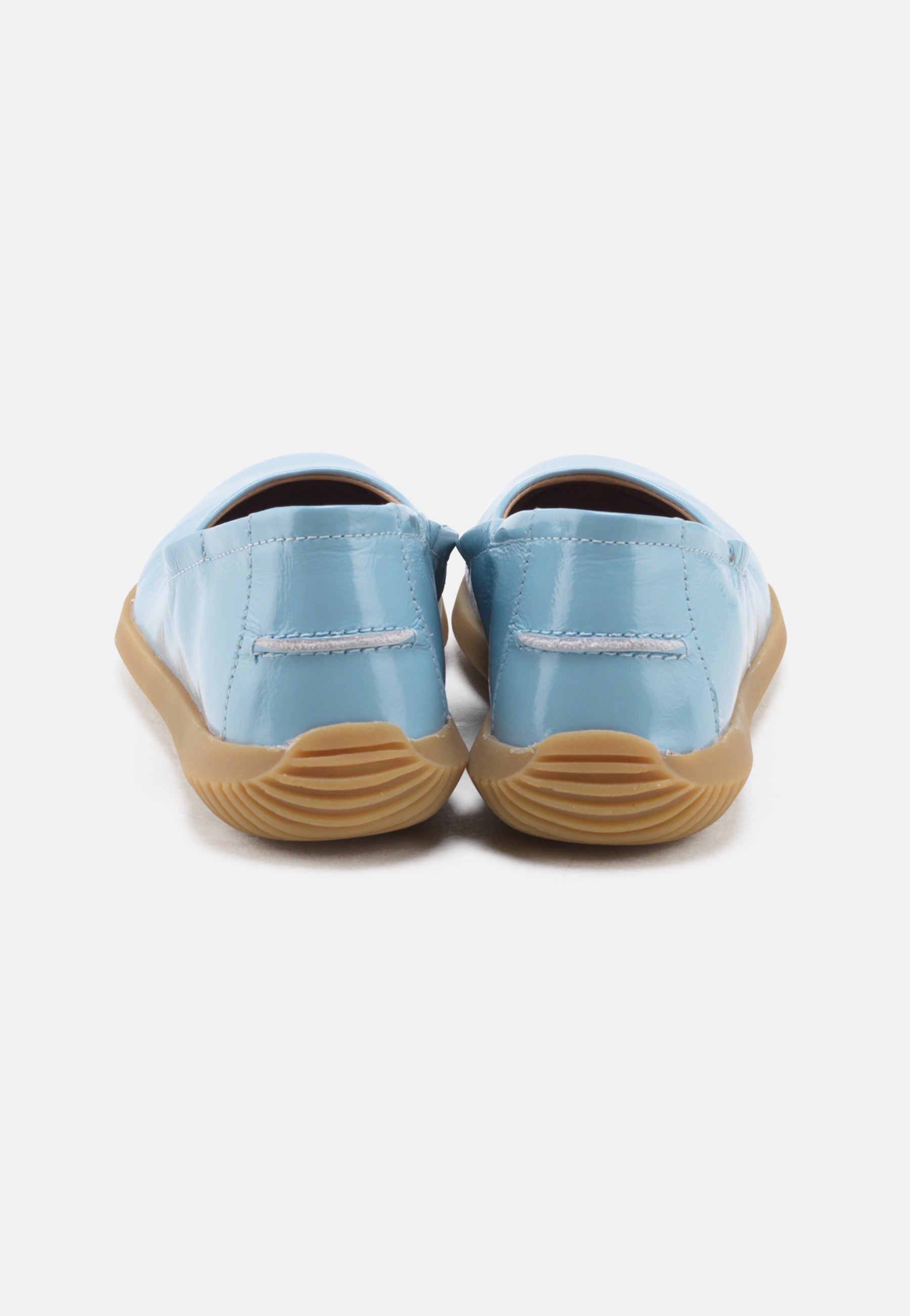 Nature Footwear Marie Ballerina Lak læder i farve Sky med naturgummisål