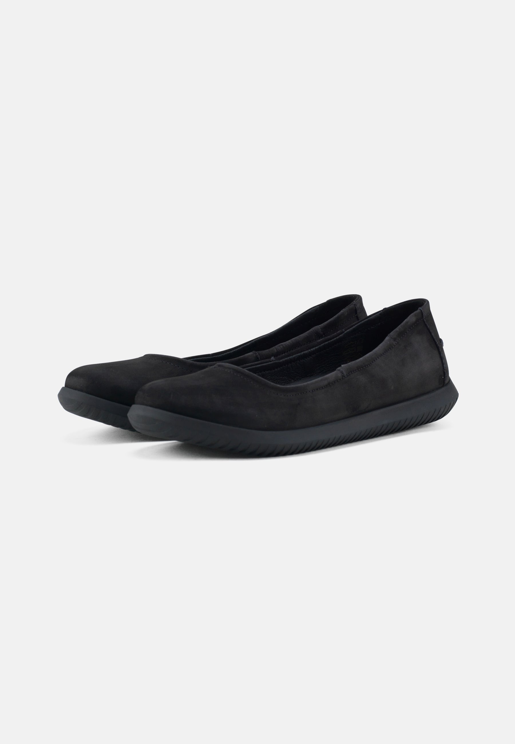 Nature Footwear Marie Ballerina Nubuck Shoe 002 Black