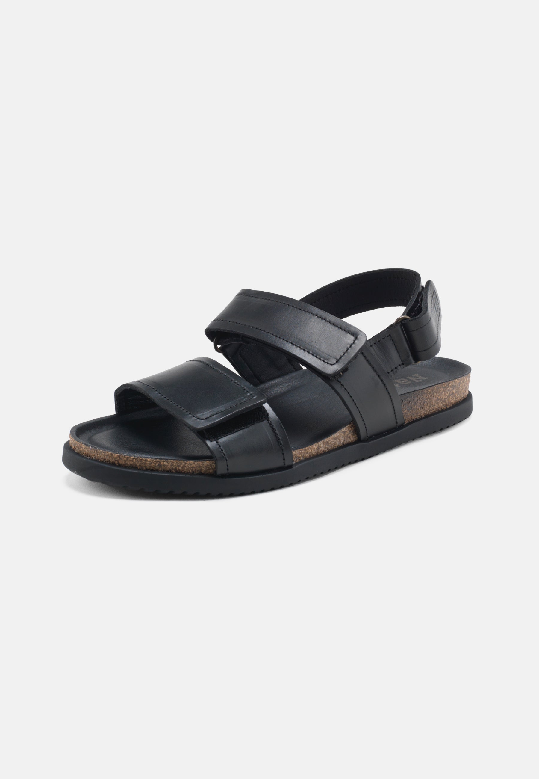 Nature Footwear Mathilde Sandal Læder farve Black med kork fodseng og ydersål af naturgummi