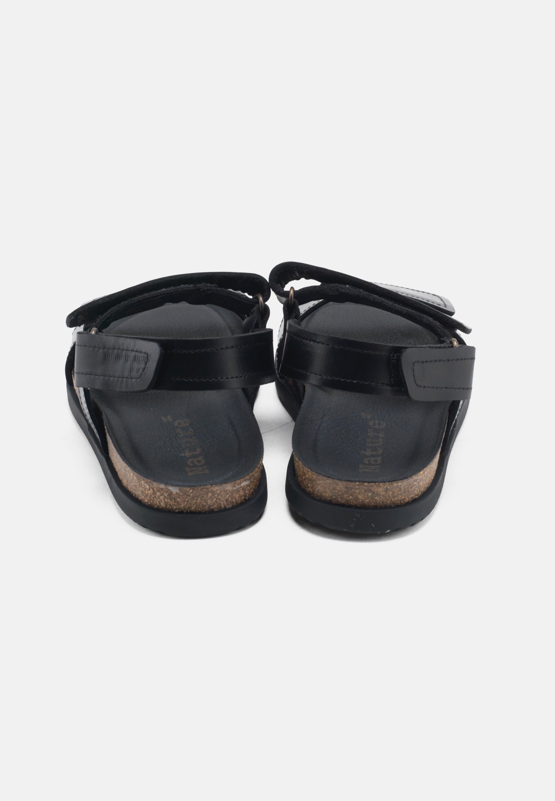 Nature Footwear Mathilde Sandal Læder farve Black med kork fodseng og ydersål af naturgummi