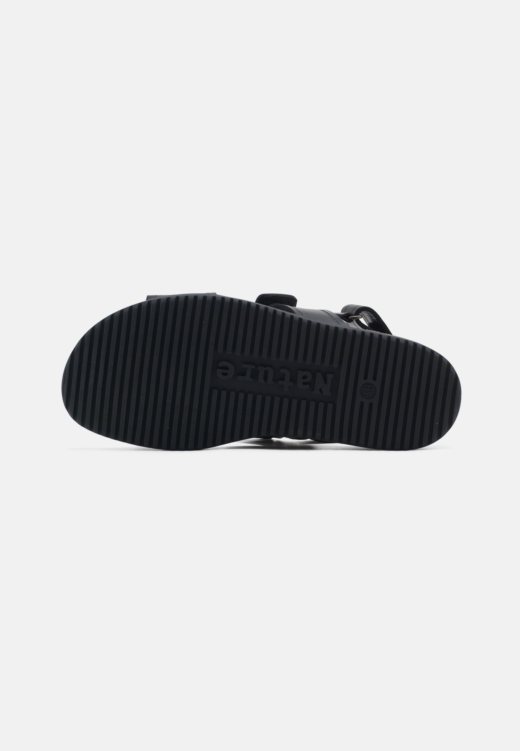 Nature Footwear Mathilde Sandal Læder farve Black med kork fodseng og ydersål af naturgummi