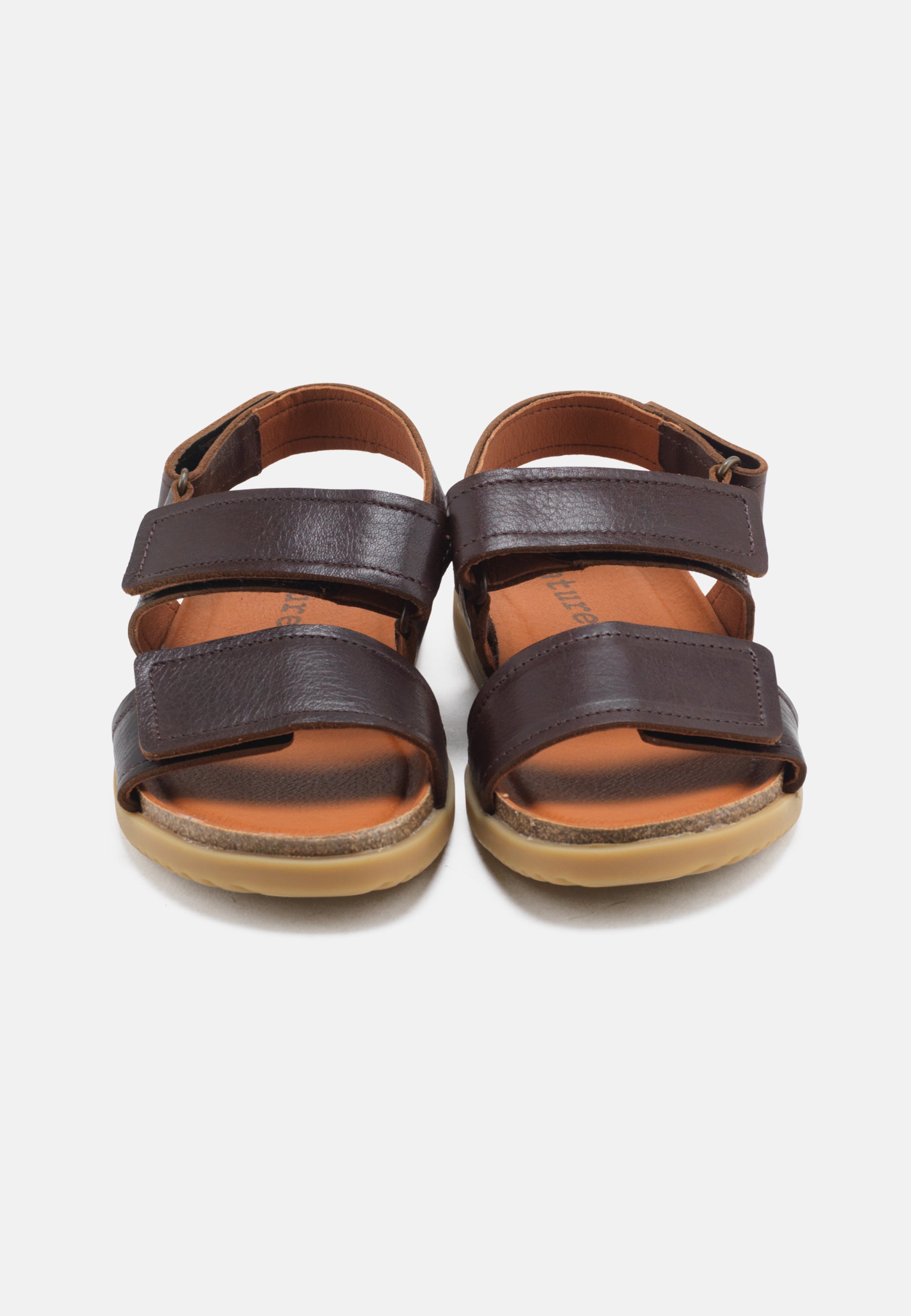 Nature Footwear Mathilde Sandal Læder farve Coffee med kork fodseng og ydersål af naturgummi