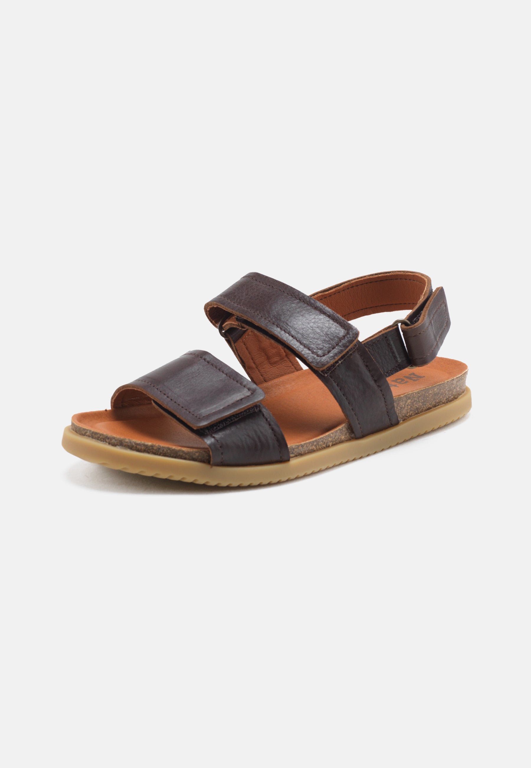 Nature Footwear Mathilde Sandal Læder farve Coffee med kork fodseng og ydersål af naturgummi