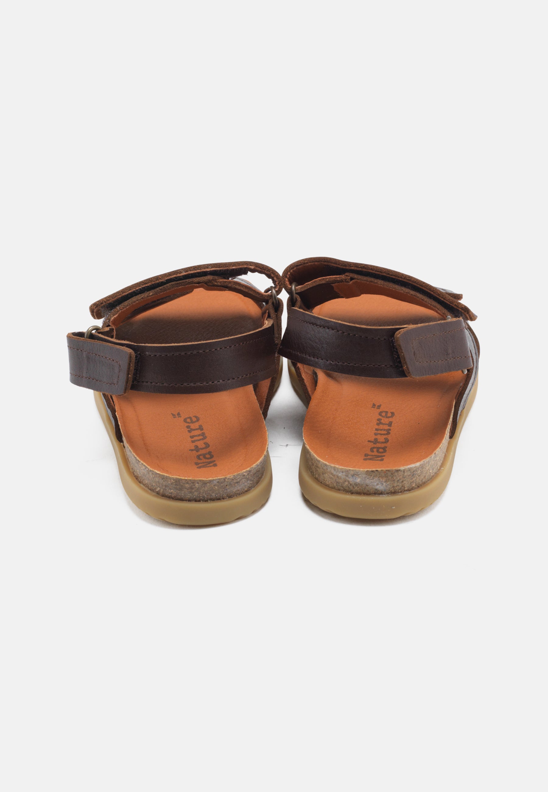 Nature Footwear Mathilde Sandal Læder farve Coffee med kork fodseng og ydersål af naturgummi