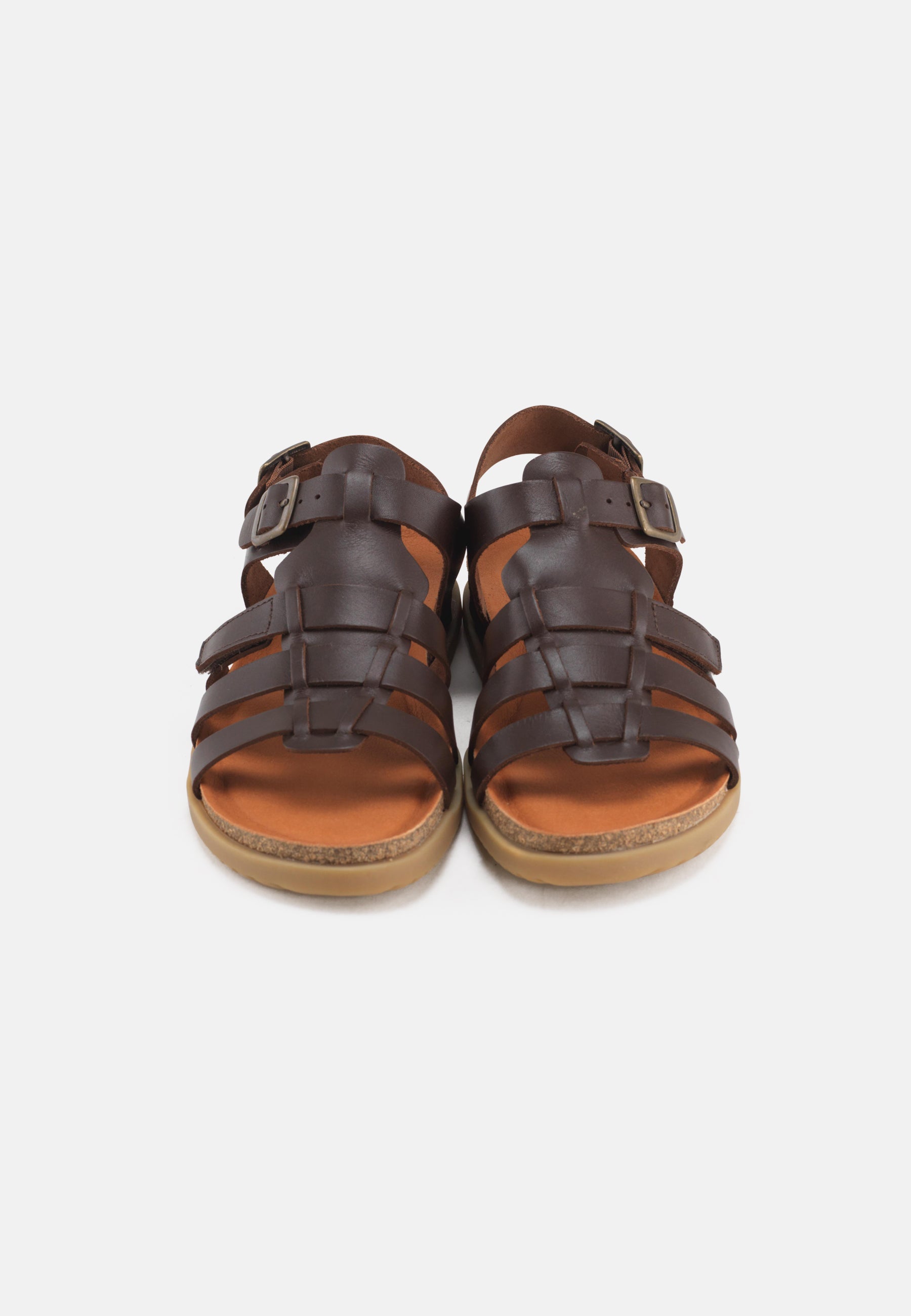 Nature Footwear Mette Sandal Læder i farve Coffee med kork fodseng og ydersål af naturgummi